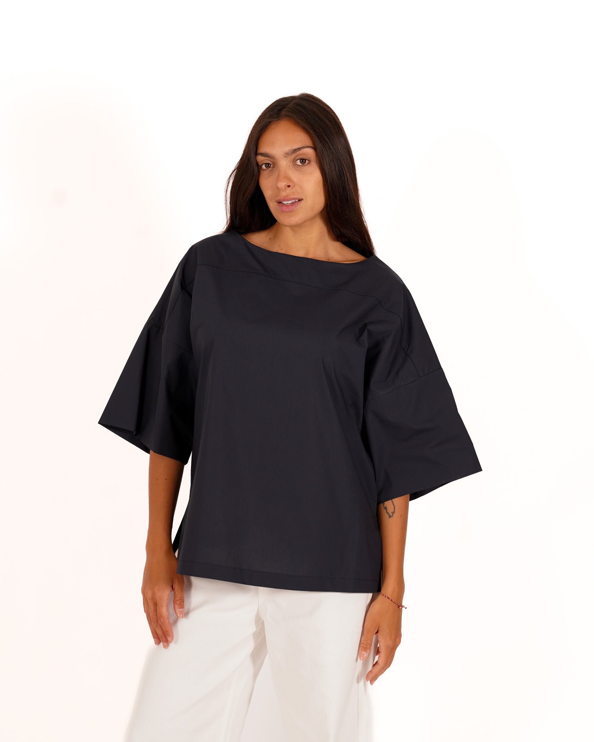 Blusa girocollo manica 3/4 - Smilla