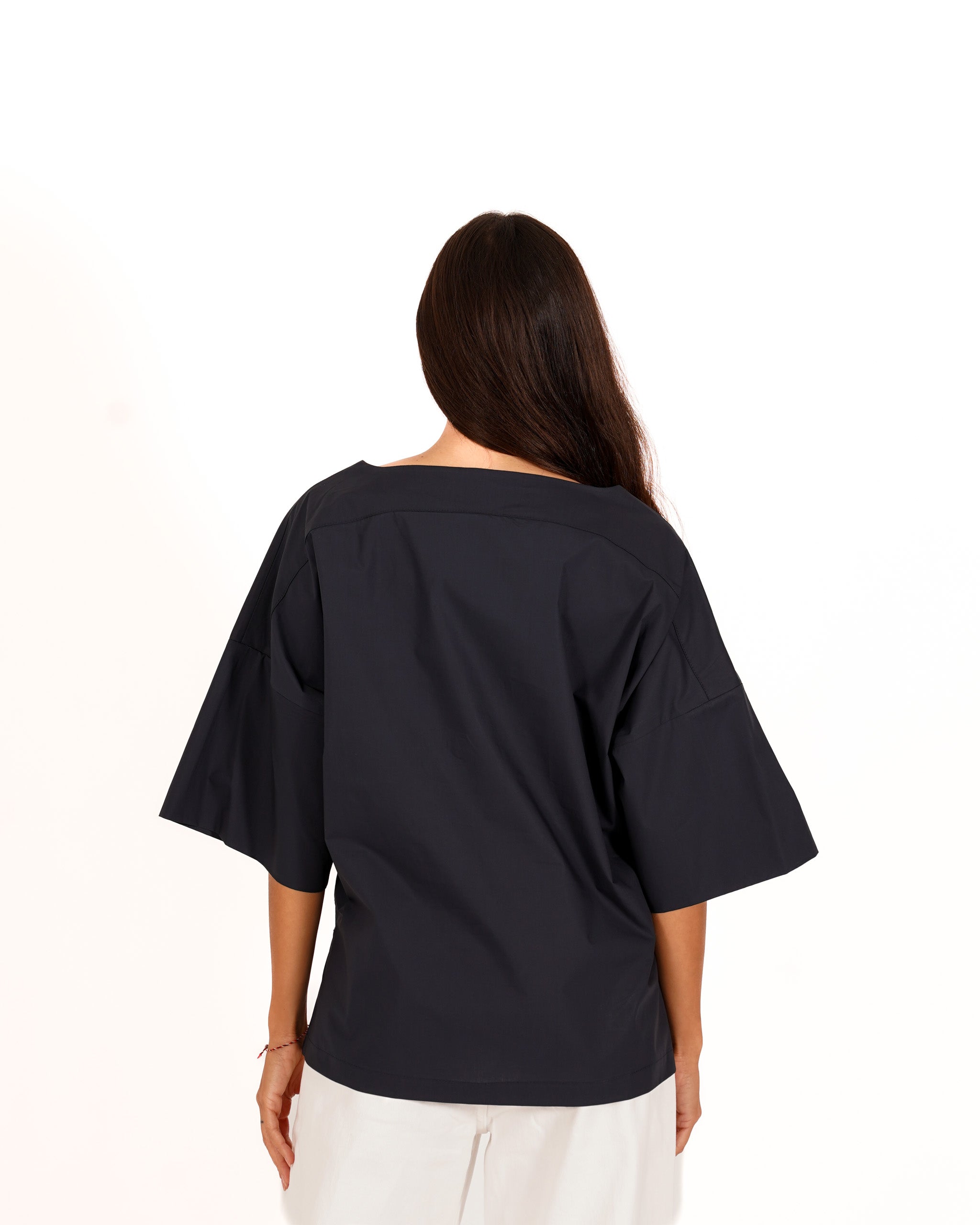 Blusa girocollo manica 3/4 - Smilla