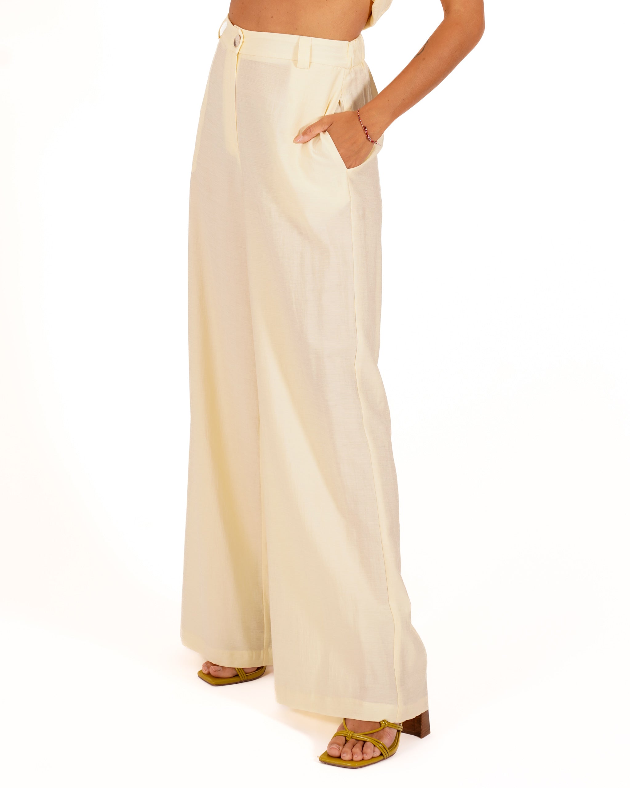 Coordinato gilet e pantaloni in ecofibra - Layla