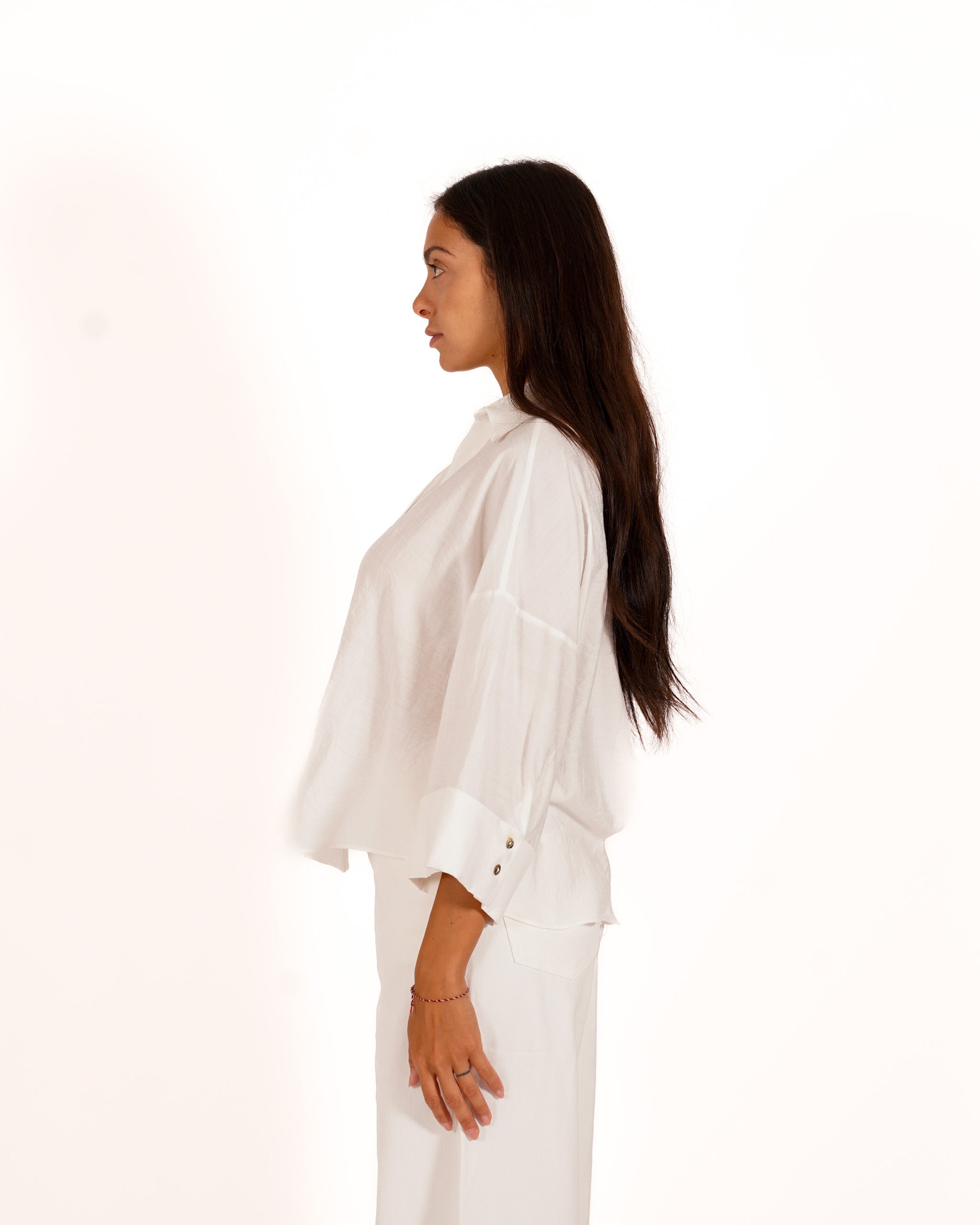 Camicia manica 3/4 in ecofibra - Heather