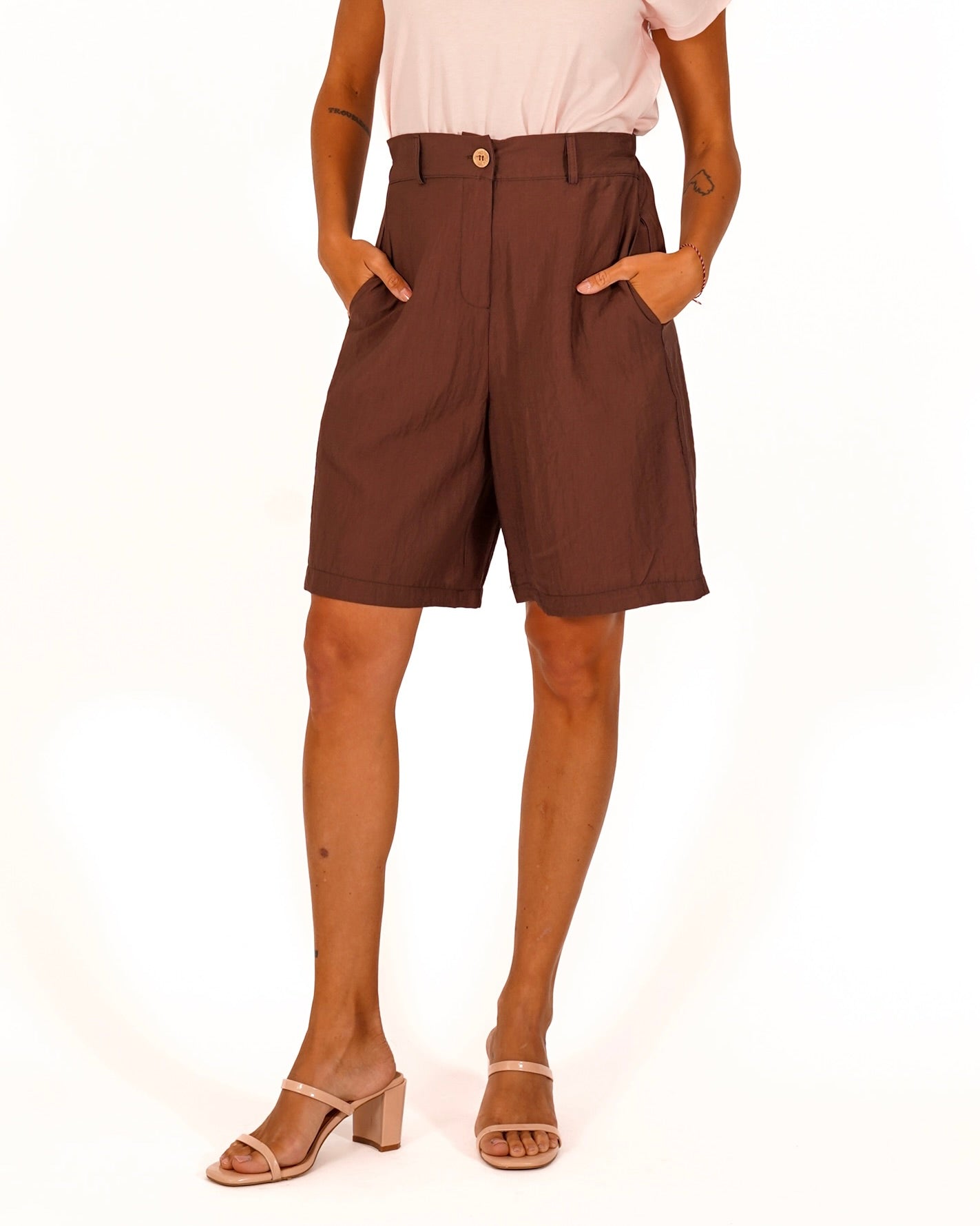 Bermuda con tasche in mano cotone - Iridea