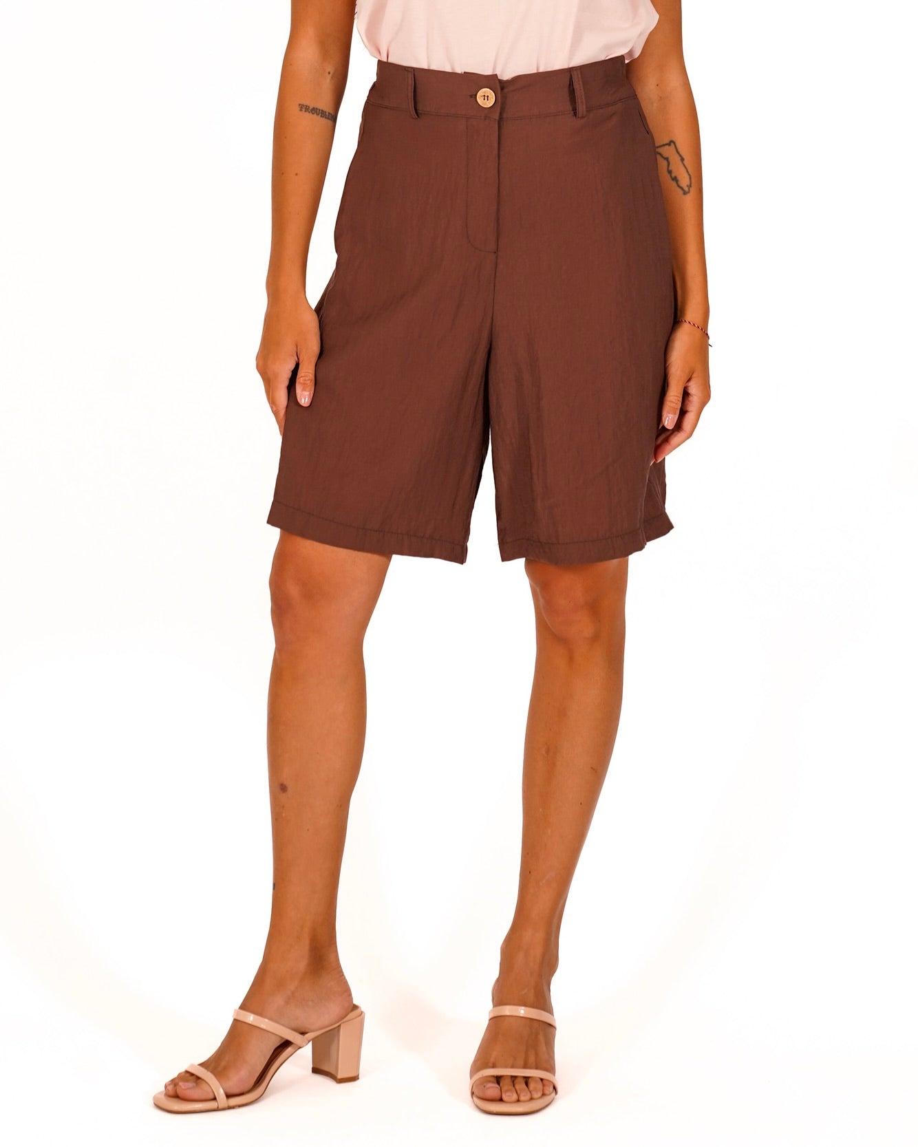 Bermuda con tasche in mano cotone - Iridea