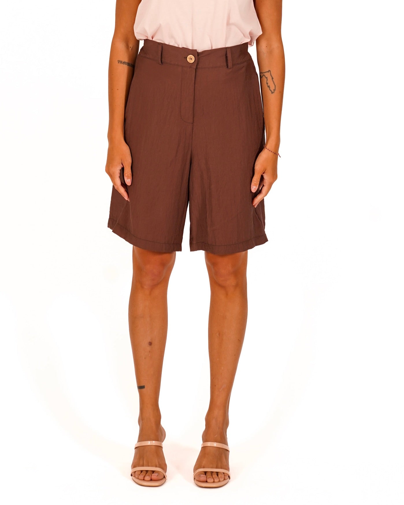 Bermuda con tasche in mano cotone - Iridea