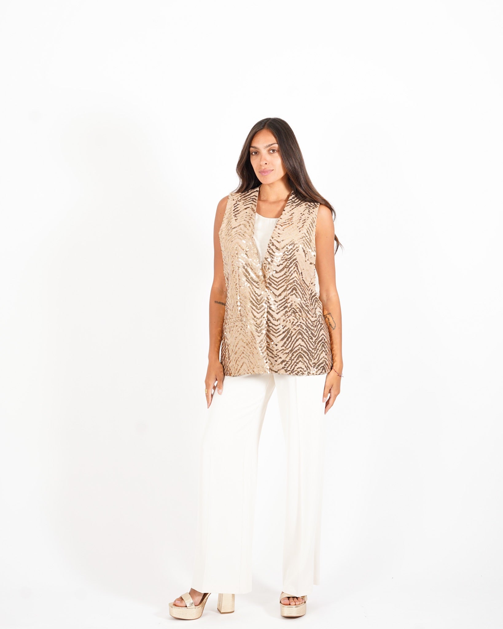 Gilet over full paillettes - Celestine