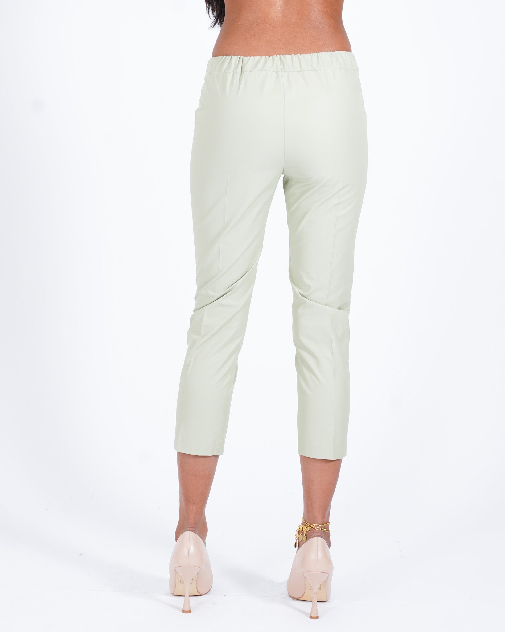 Pantaloni slim fit in tessuto di cotone con tasche ed elastico sul retro - Judas