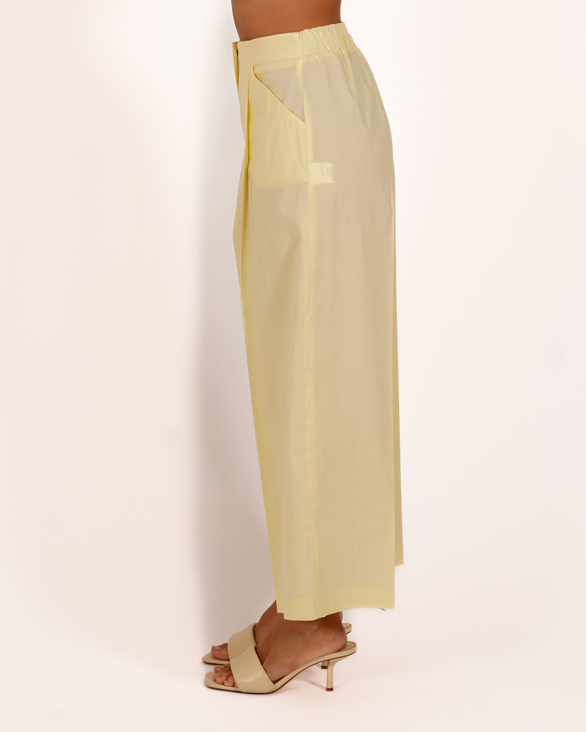 Pantaloni cropped in cotone gamba larga - Annika