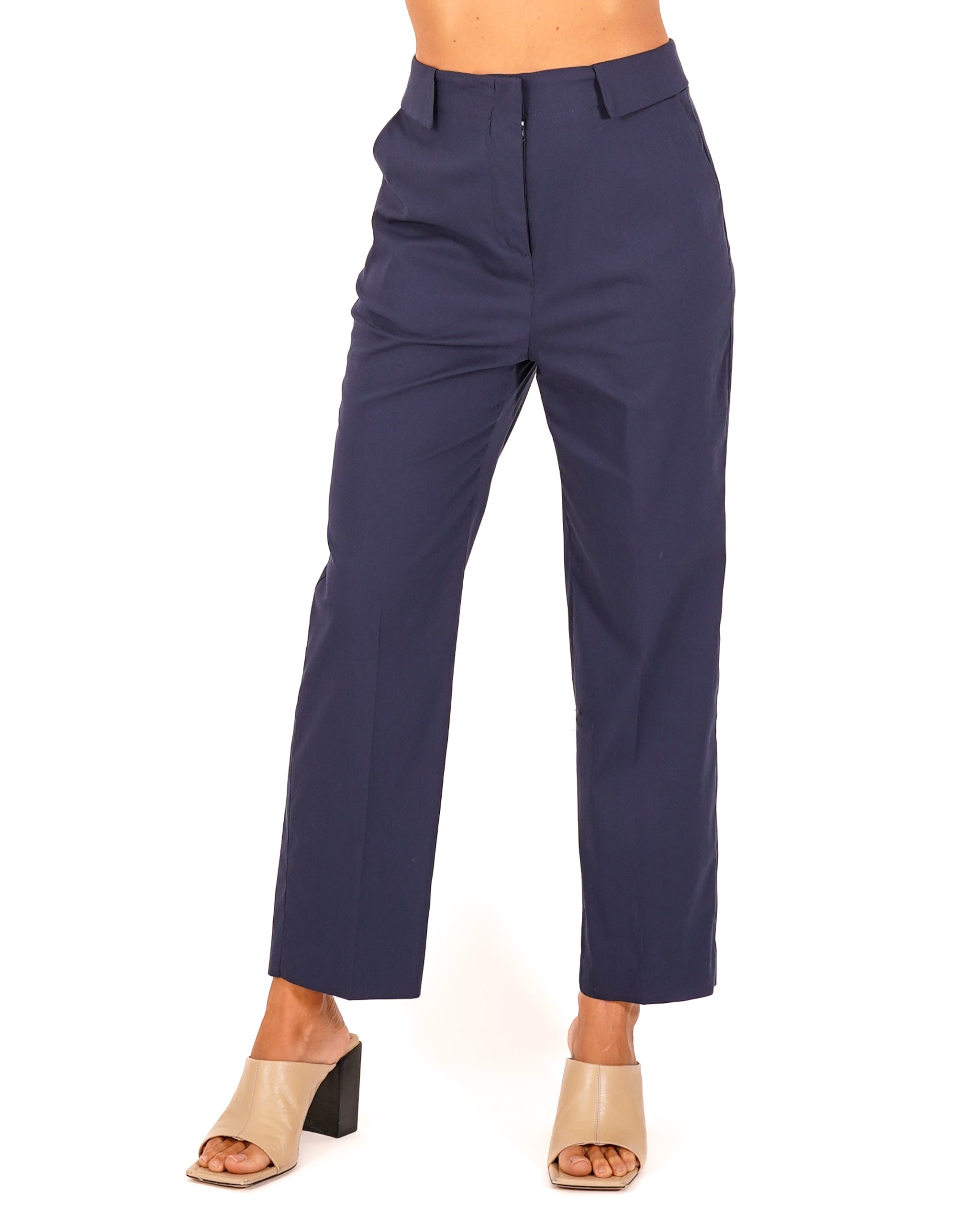 Pantaloni cropped con risvolto in vita - Kendra