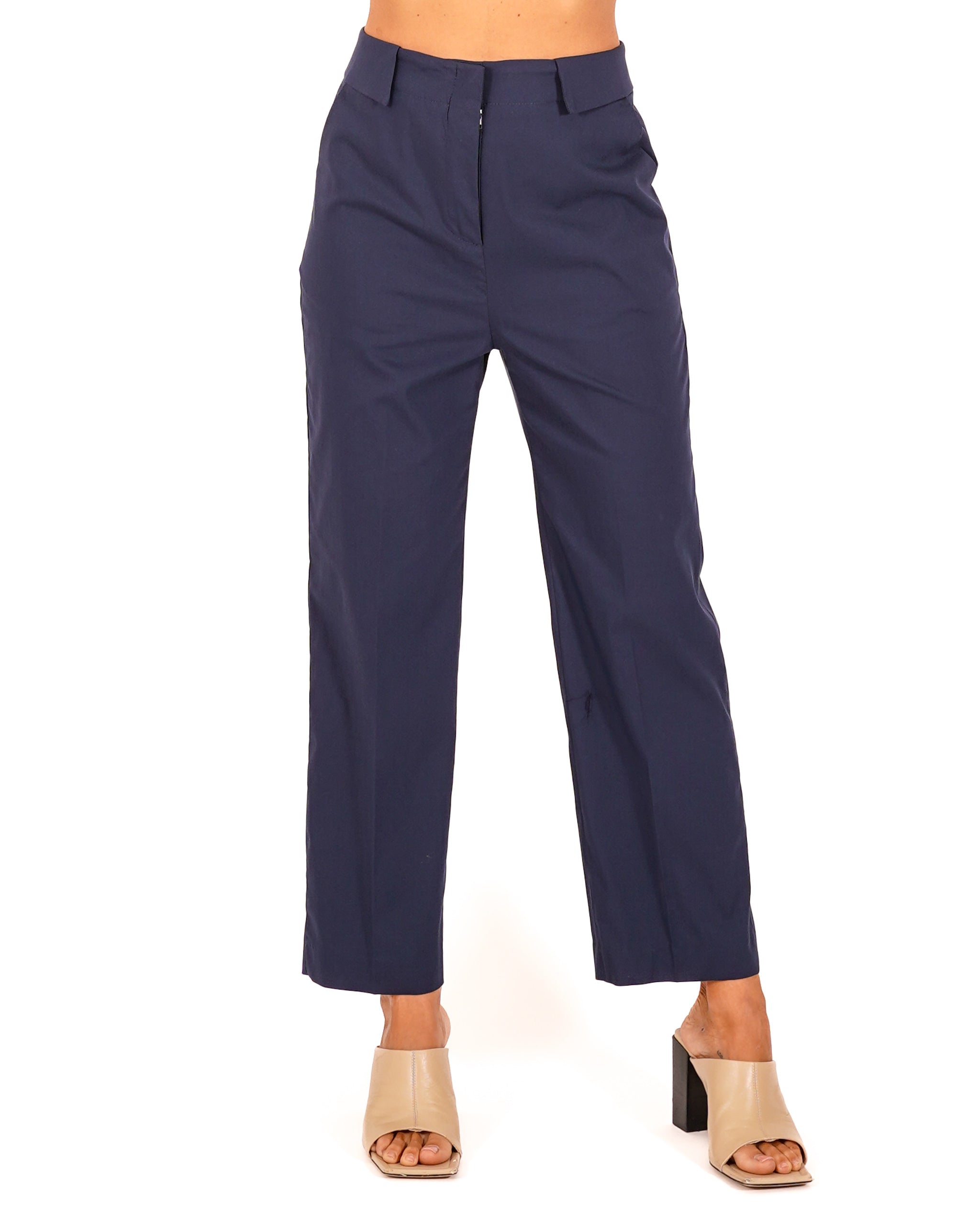Pantaloni cropped con risvolto in vita - Kendra