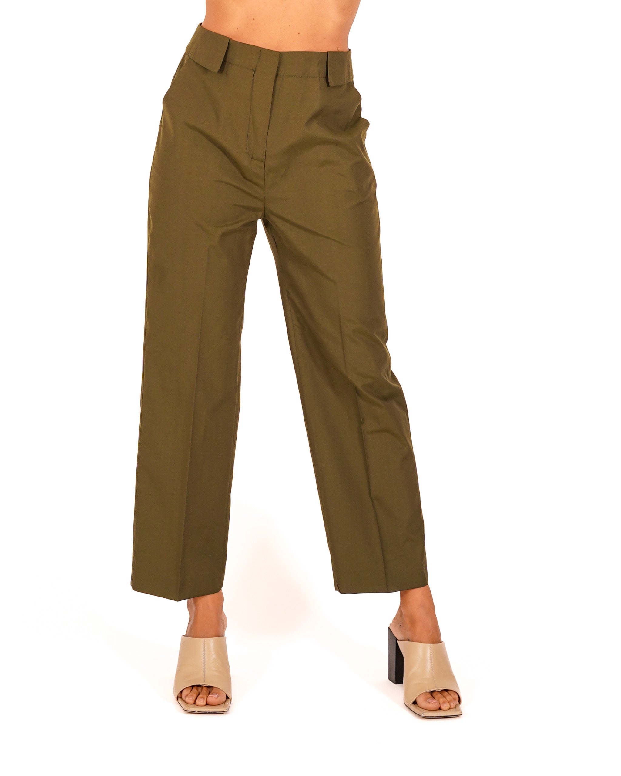 Pantaloni cropped con risvolto in vita - Kendra