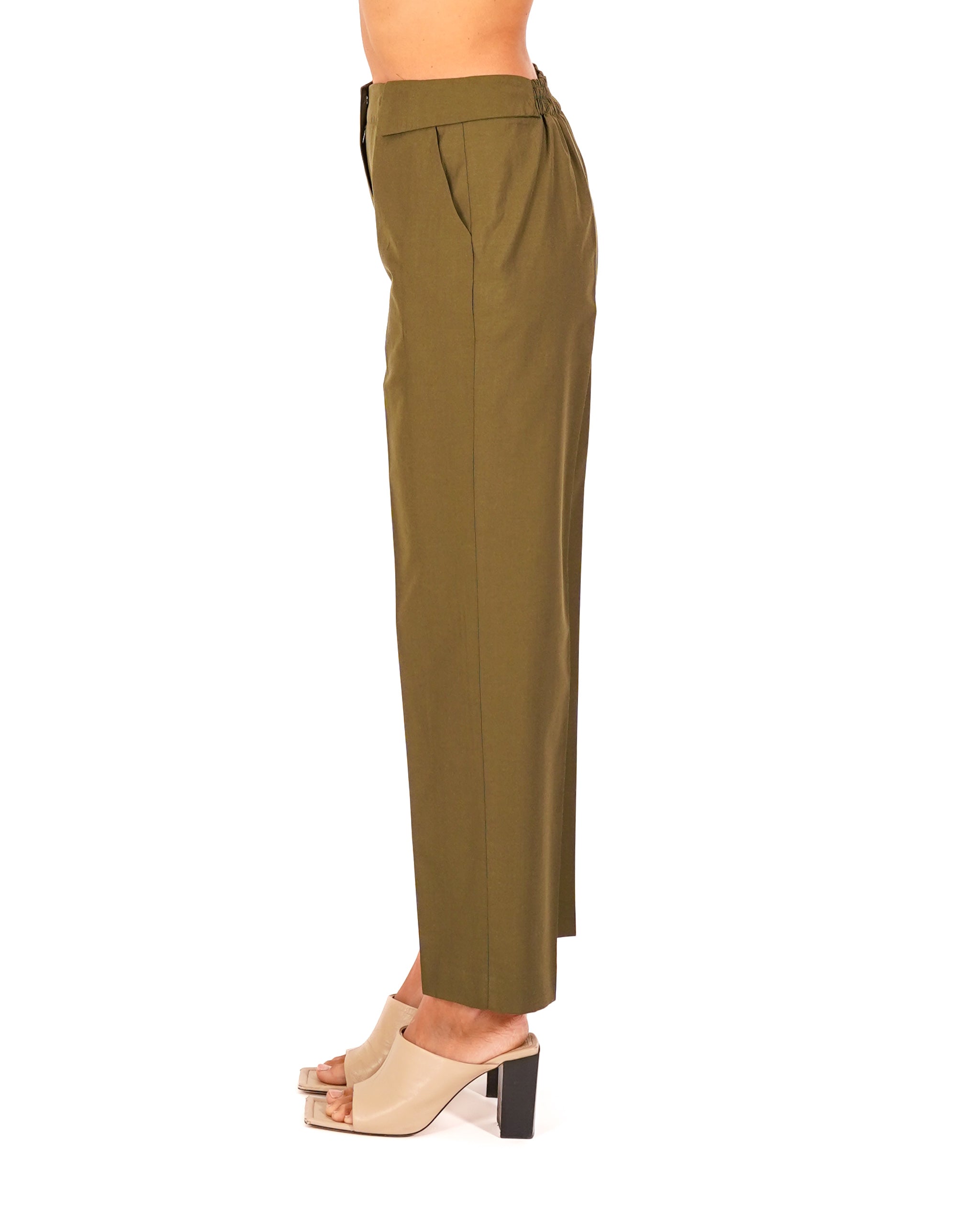 Pantaloni cropped con risvolto in vita - Kendra