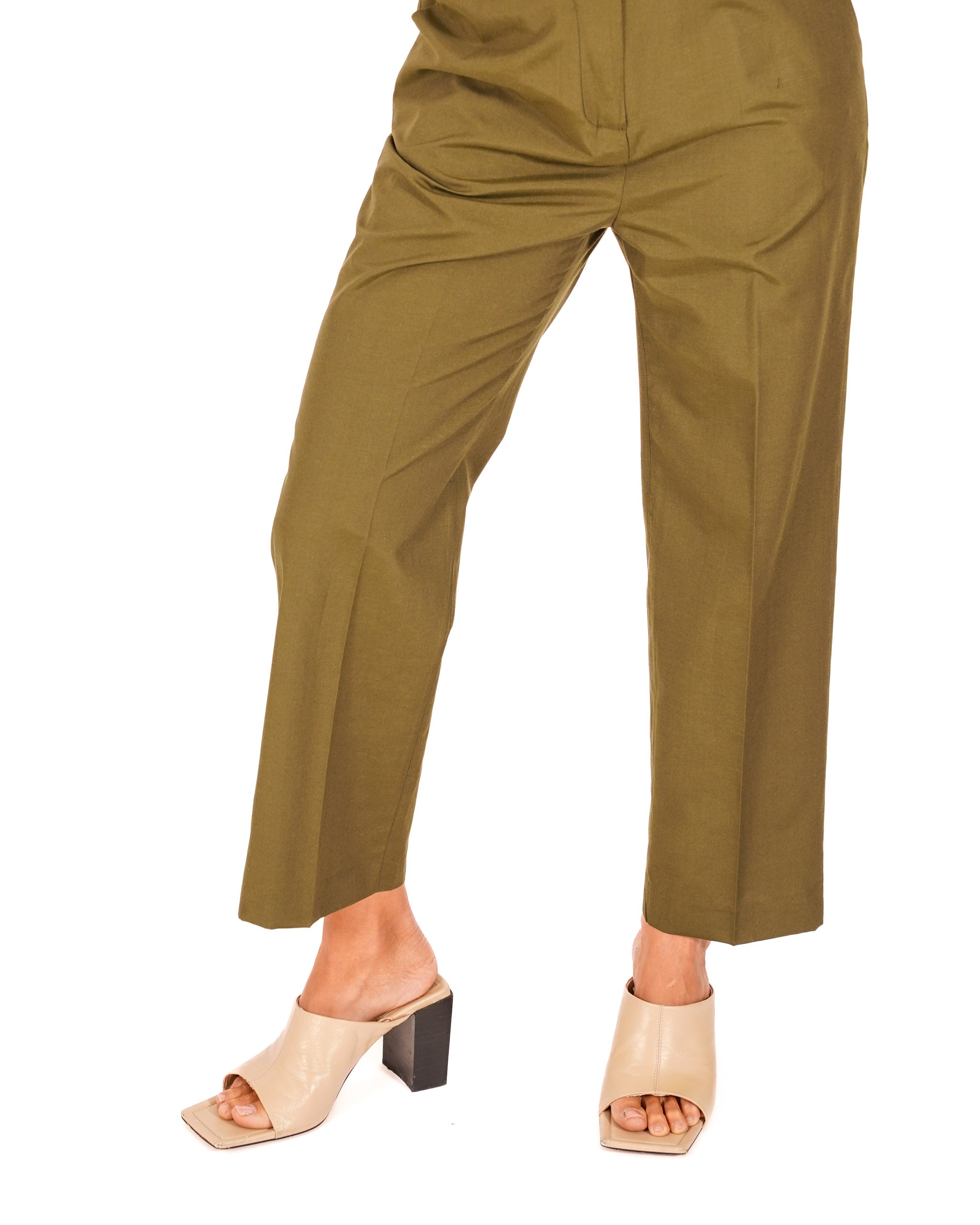 Pantaloni cropped con risvolto in vita - Kendra