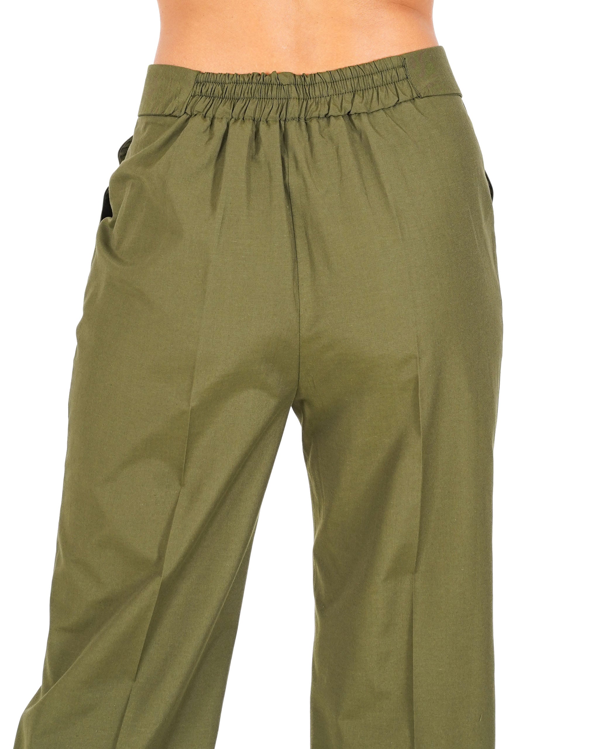 Pantaloni cropped con risvolto in vita - Kendra