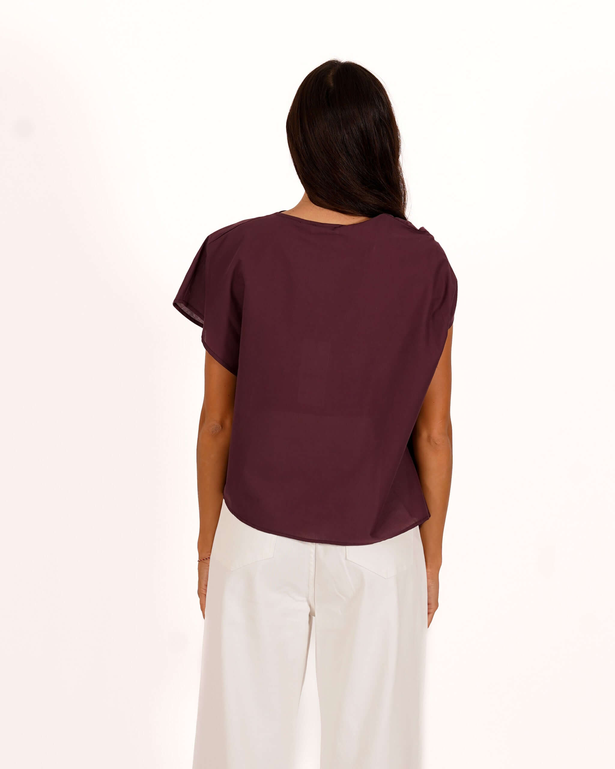 Blusa con dettaglio frontale in cotone - Noelle