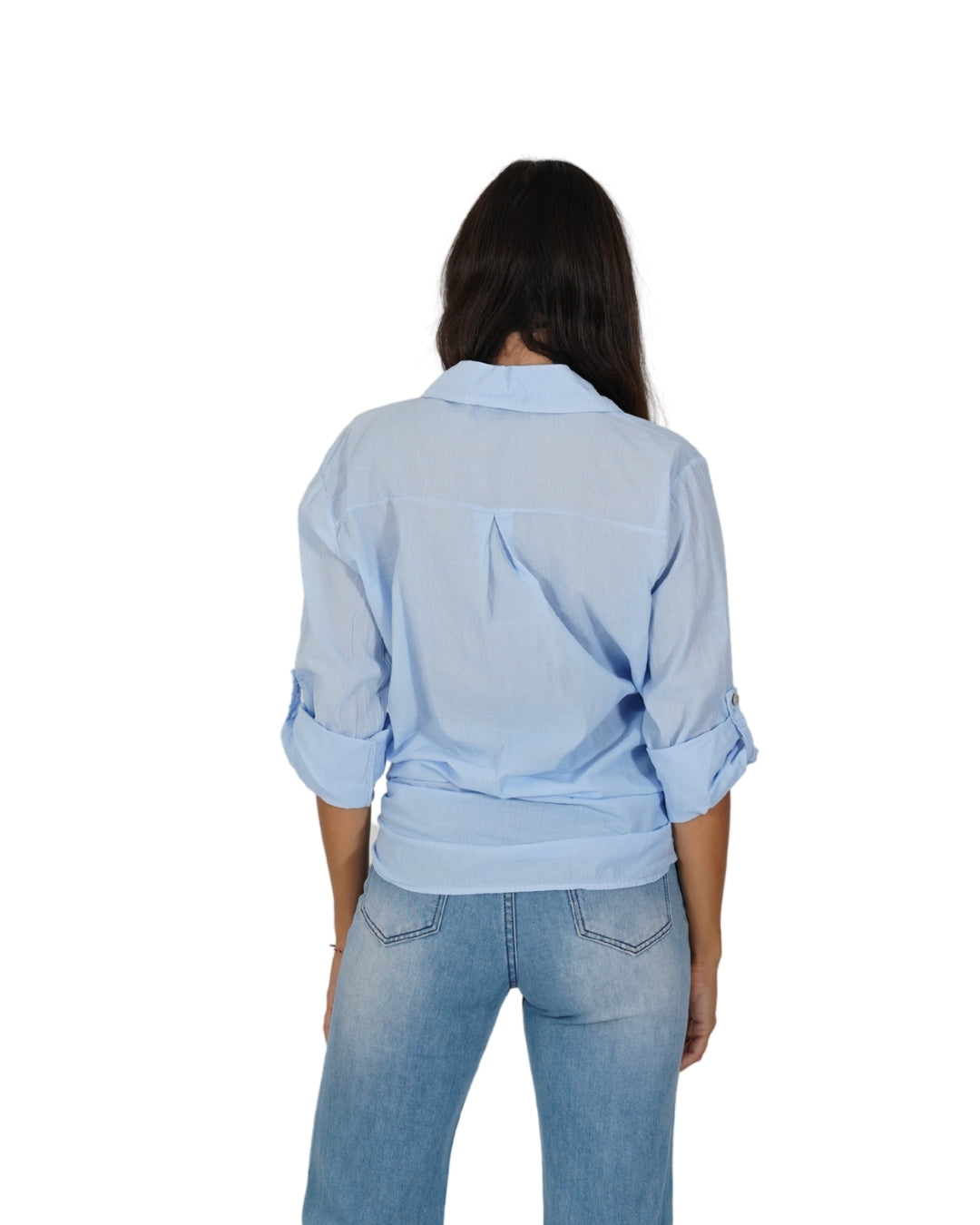 Camicia con nodo e risvolto su manica - Nuciari