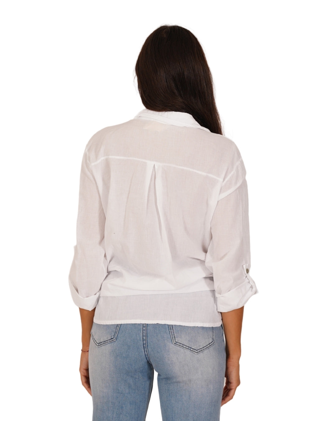 Camicia con nodo e risvolto su manica - Nuciari