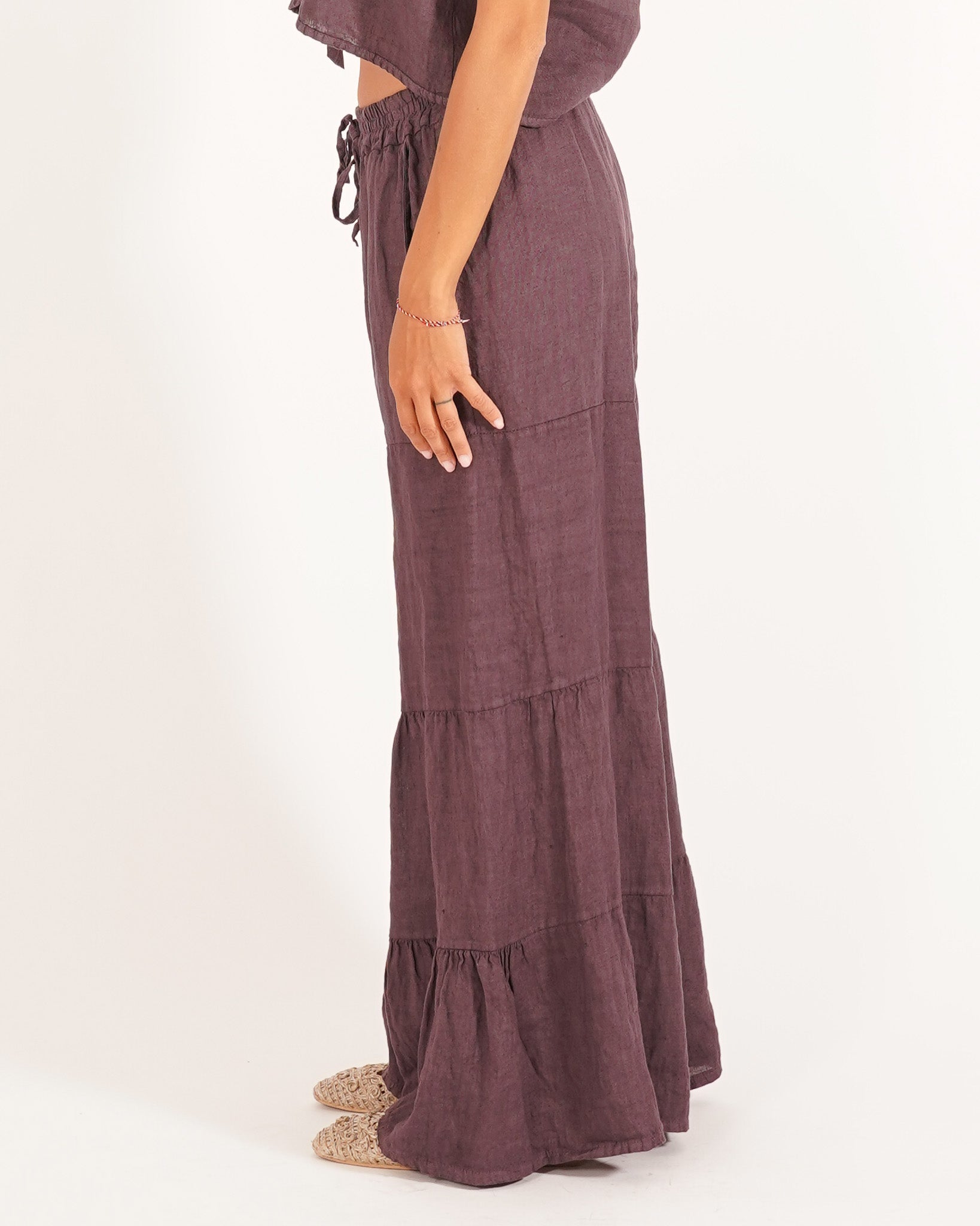 Pantaloni con elastico in vita, coulisse e tasche  - Josie