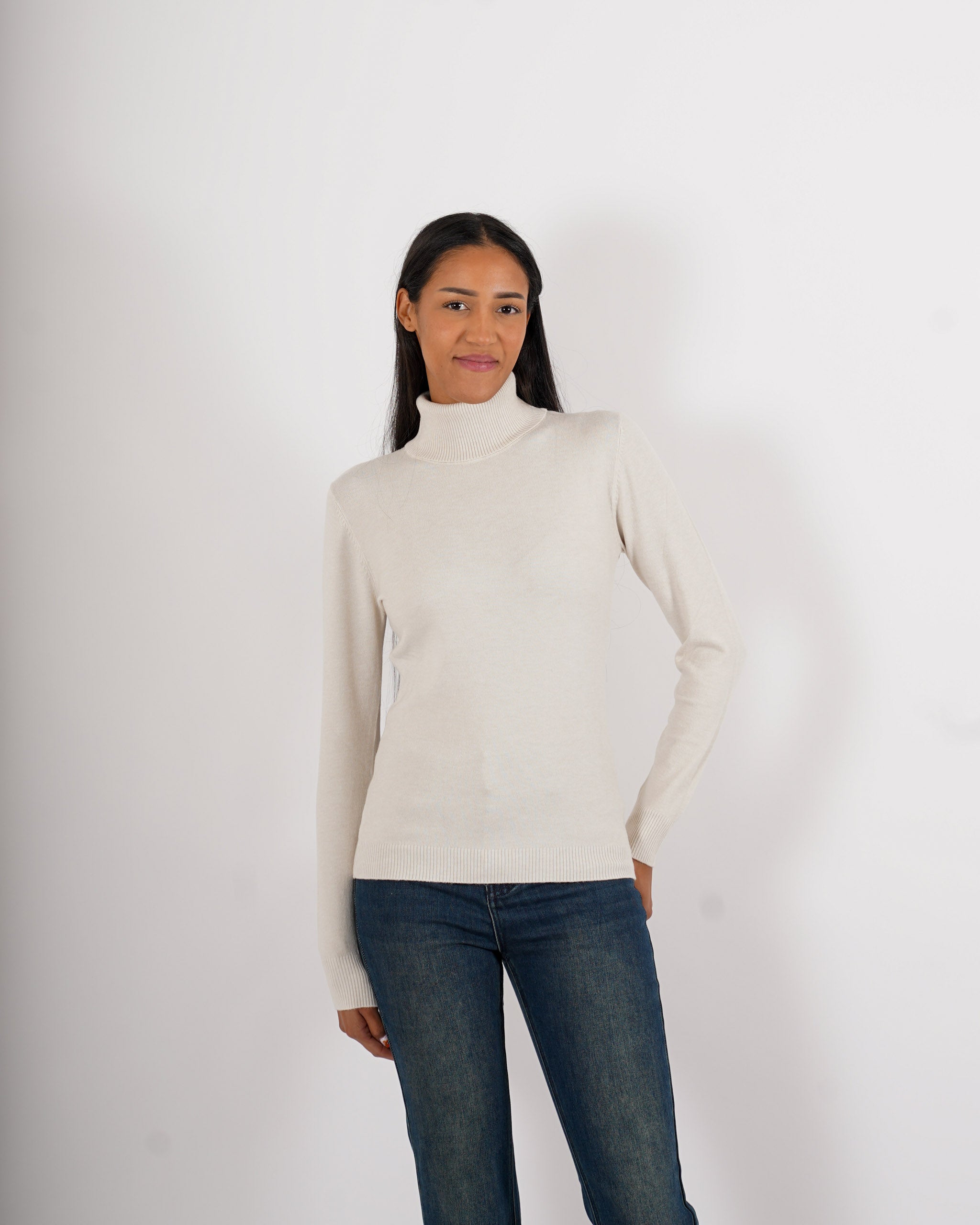 Maglia collo alto in mano viscosa - Tabaccaio