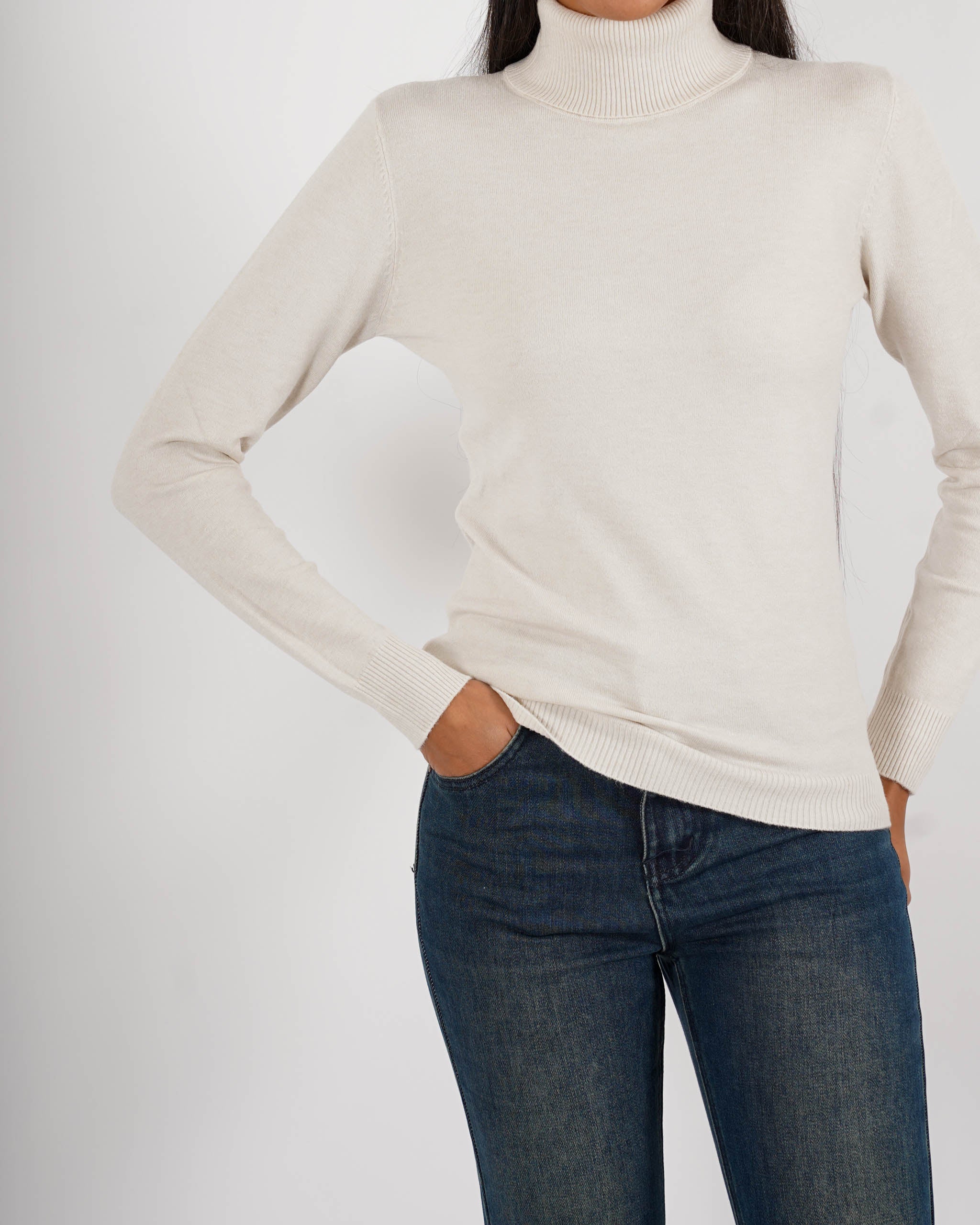 Maglia collo alto in mano viscosa - Tabaccaio