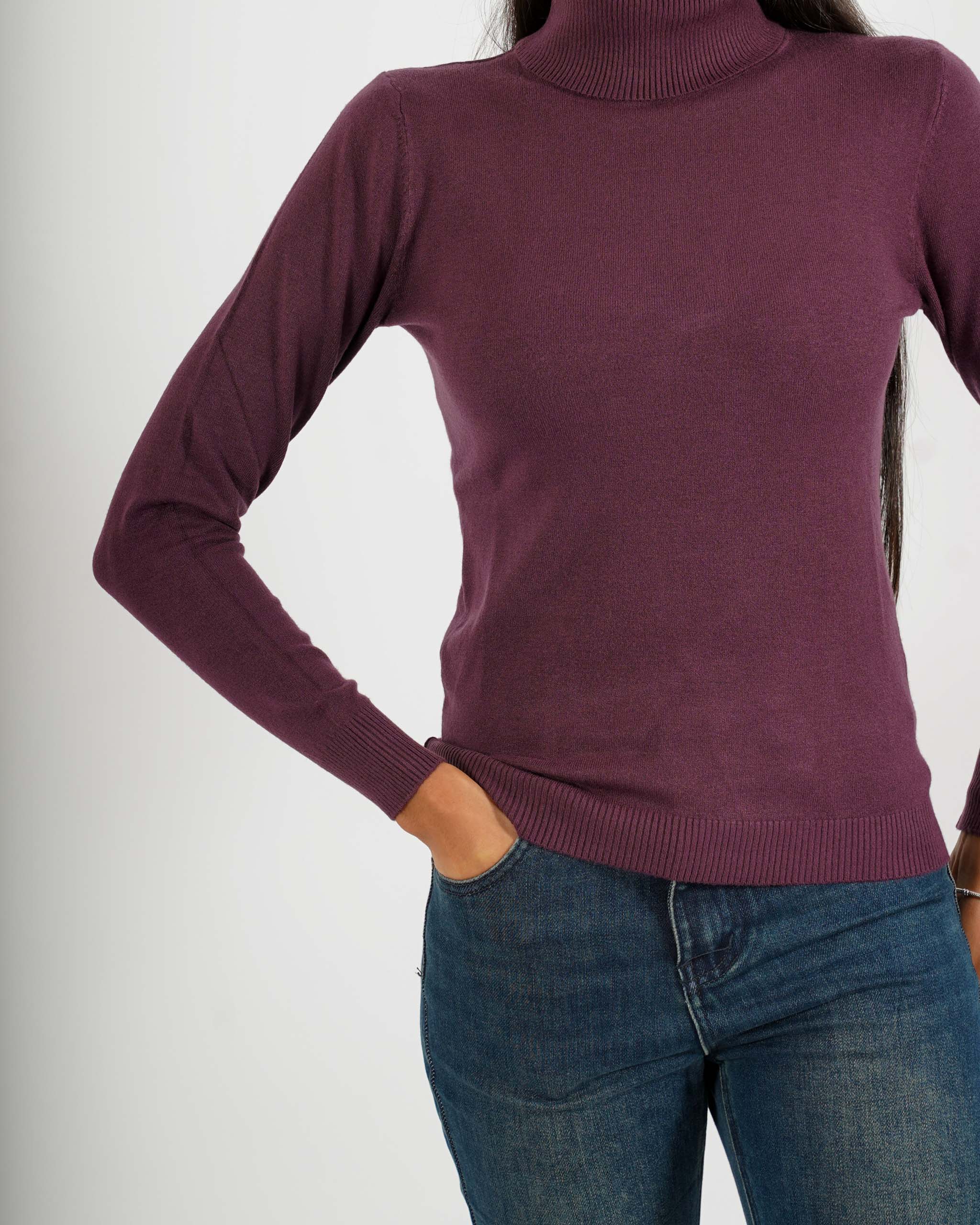 Maglia collo alto in mano viscosa - Tabaccaio