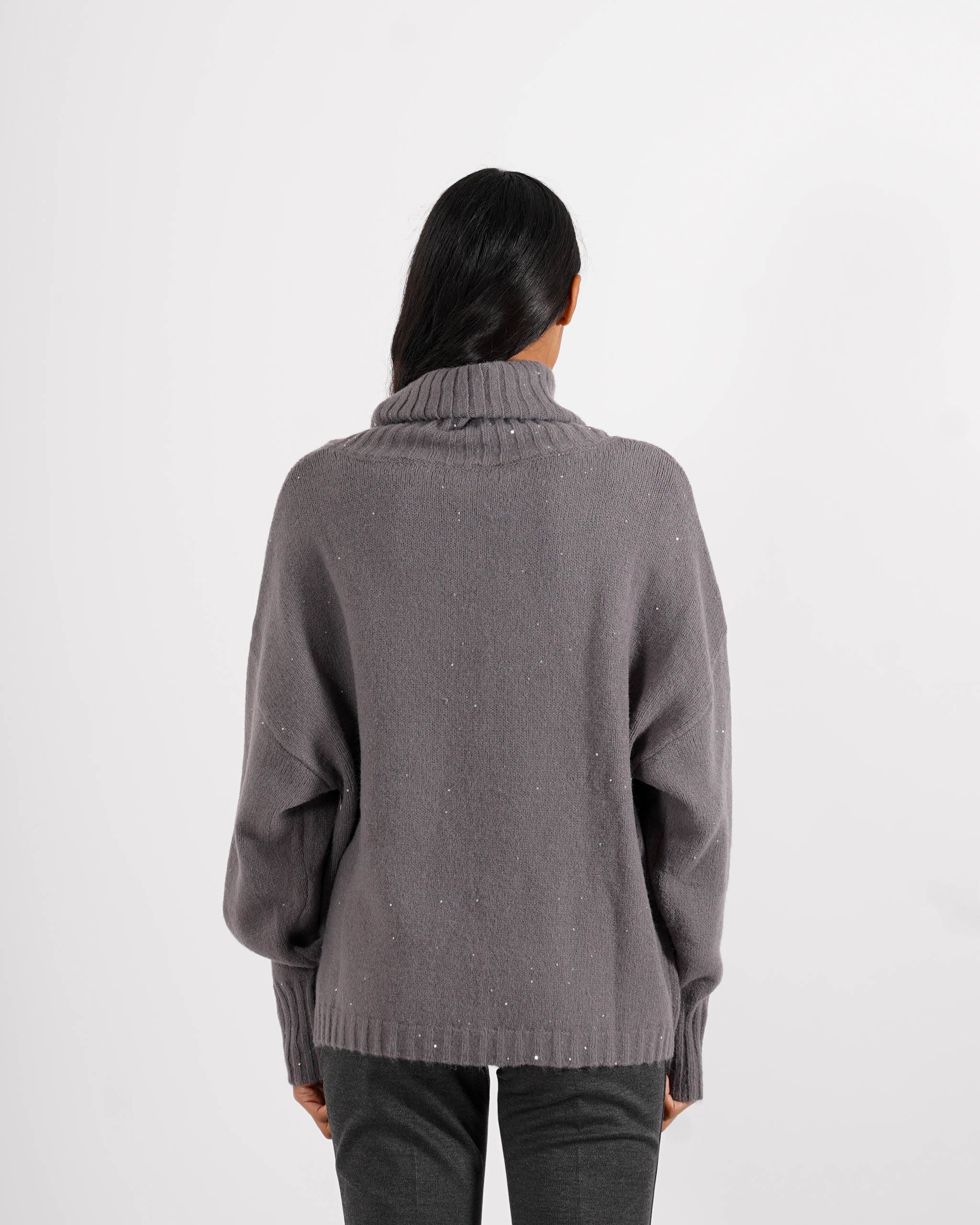 Maglia collo alto con micropaillettes - Basilide