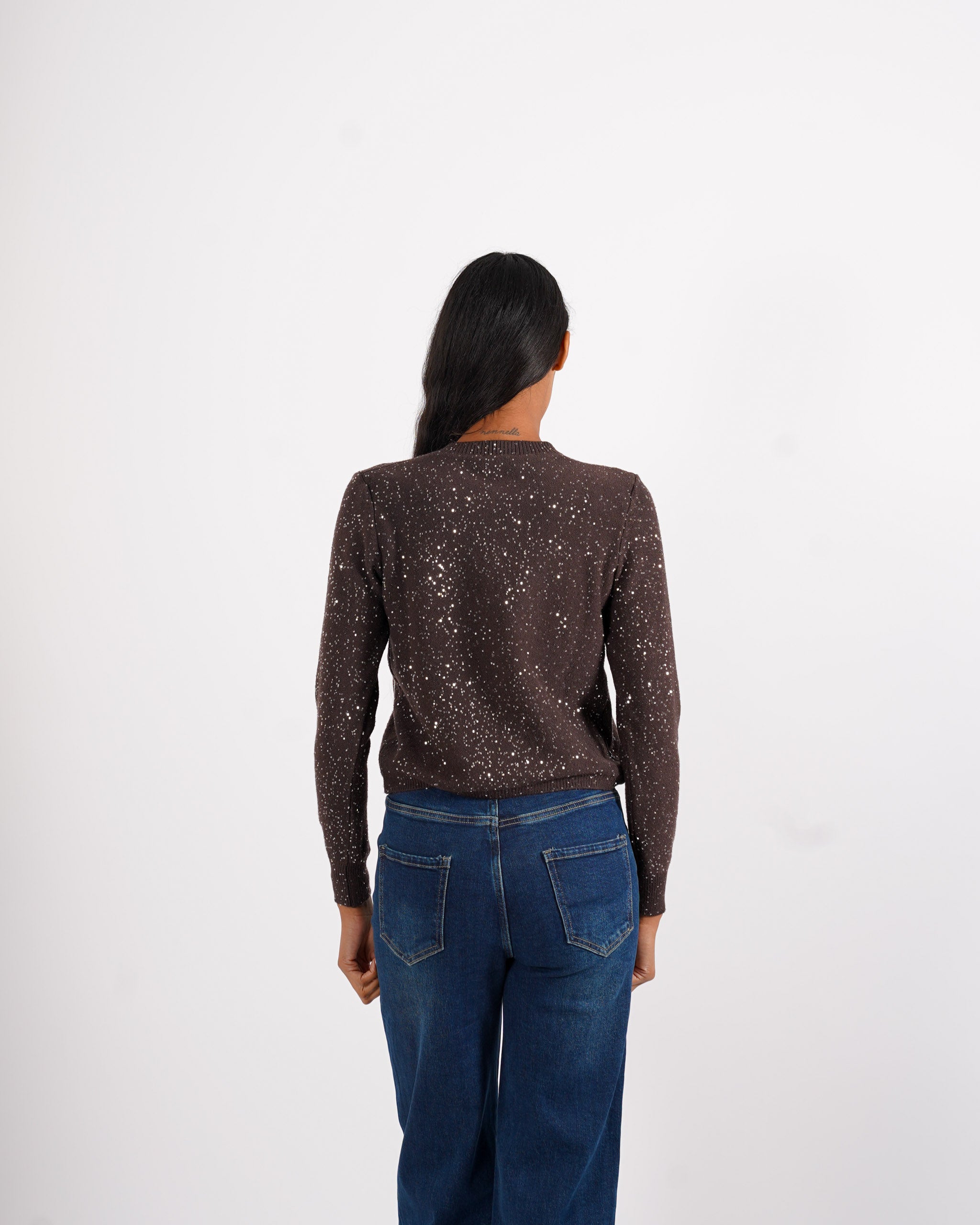 Cardigan slim full paillettes - Damiana