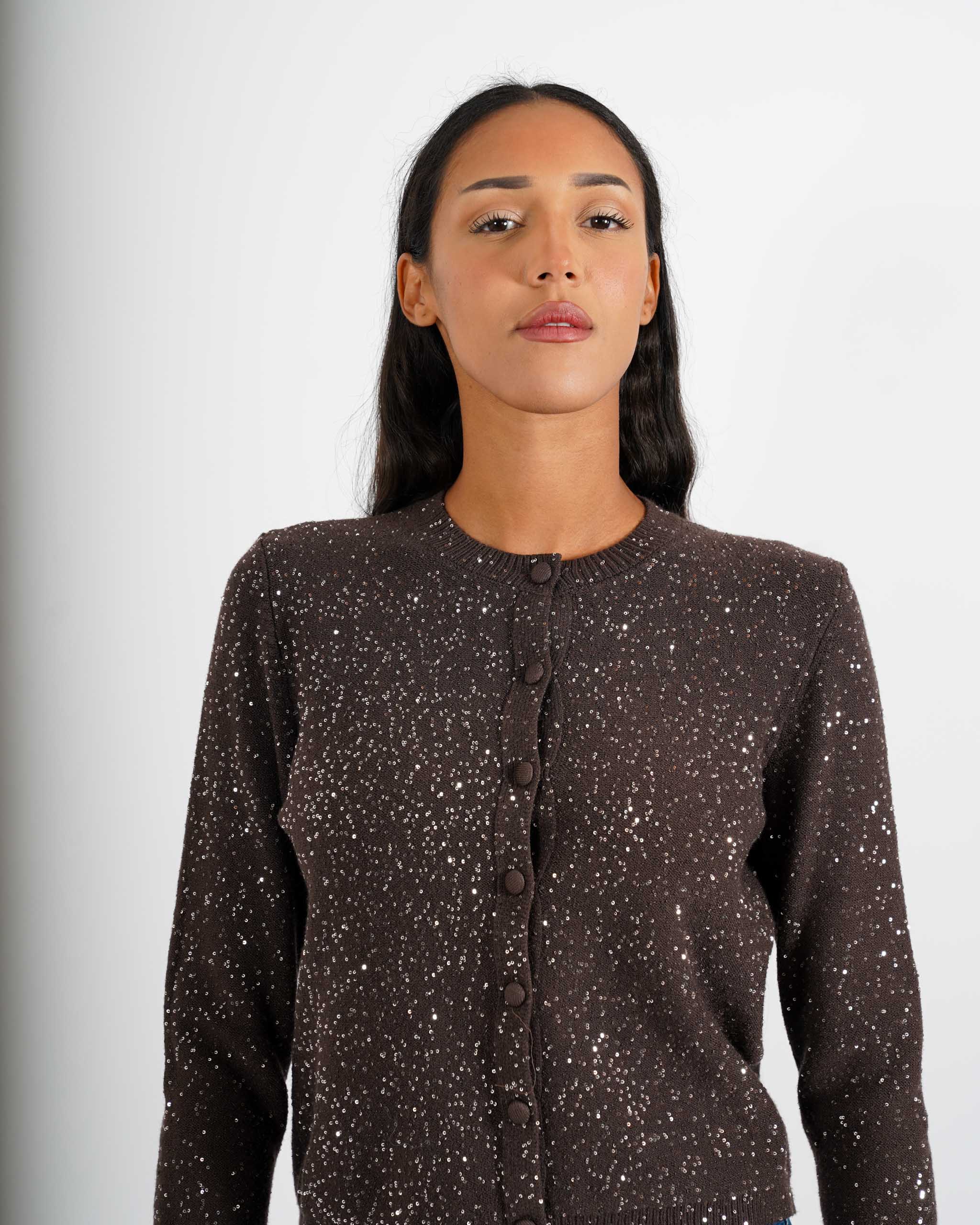 Cardigan slim full paillettes - Damiana