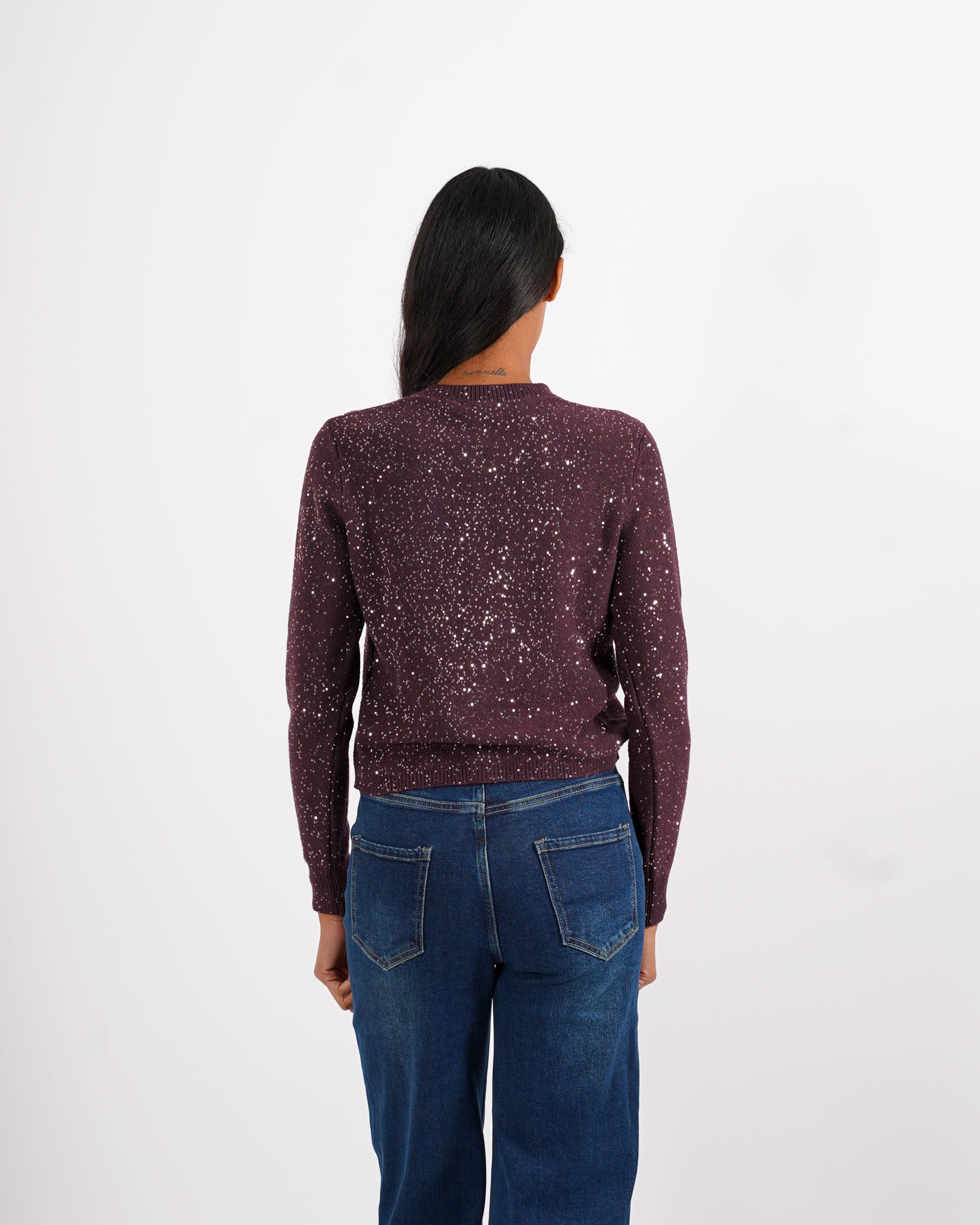 Cardigan slim full paillettes - Damiana