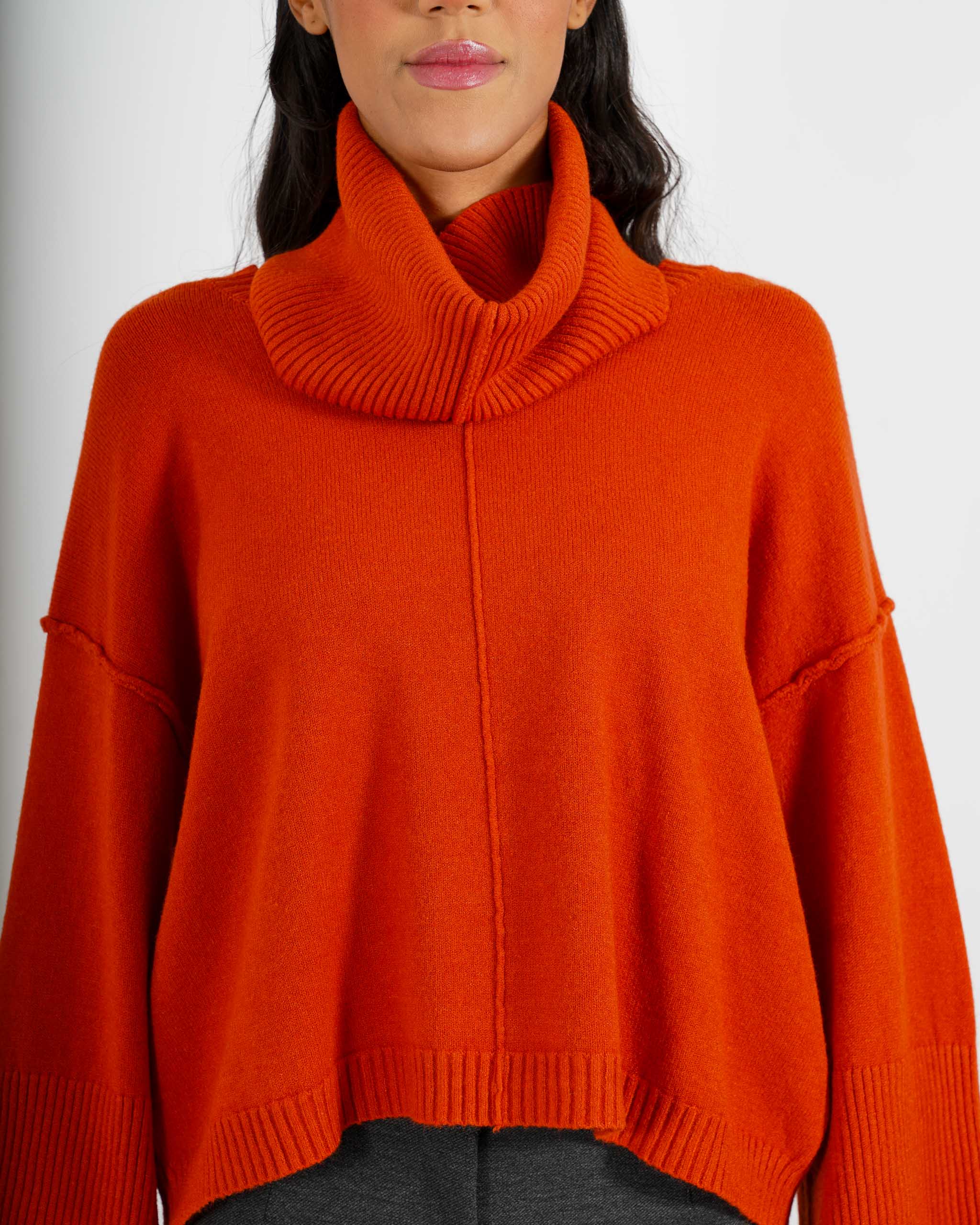 Maglia girocollo con collo removibile - Severa