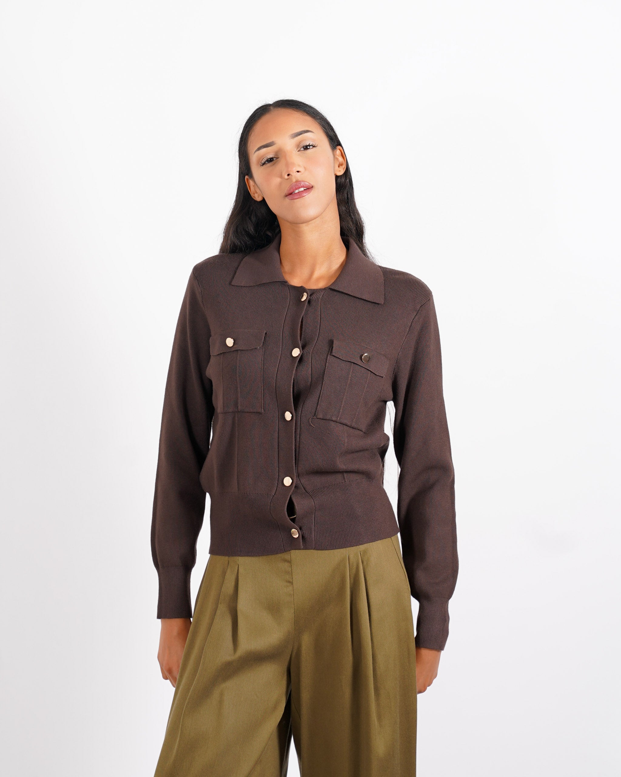 Maglia sariana con bottoni oro - Casamira