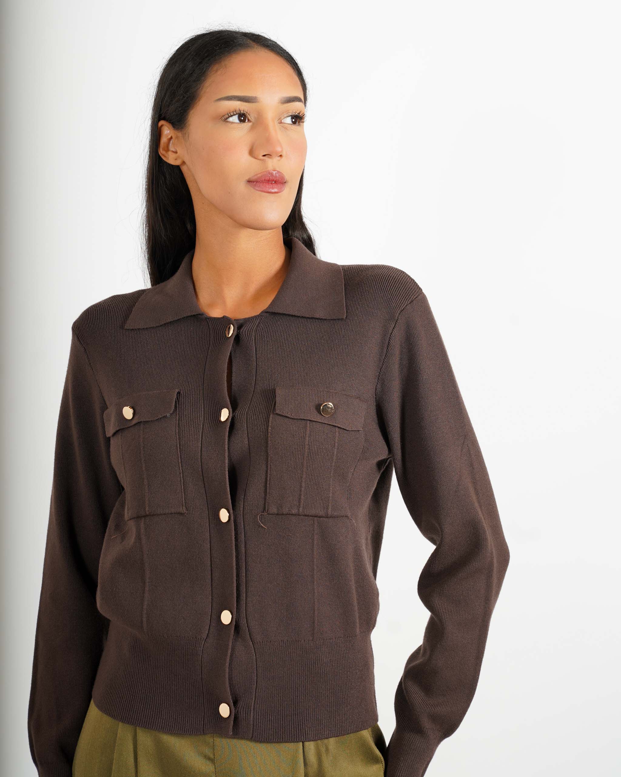Maglia sariana con bottoni oro - Casamira