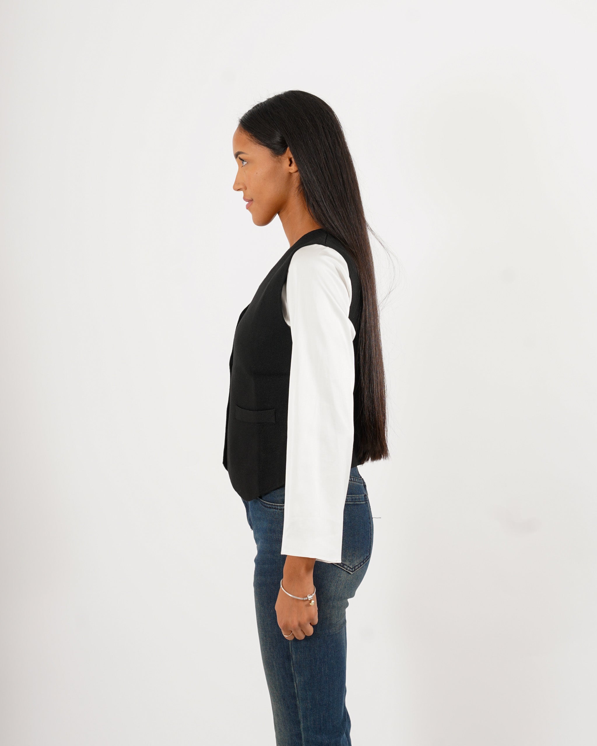 Gilet monopetto in tricot - Cirilla