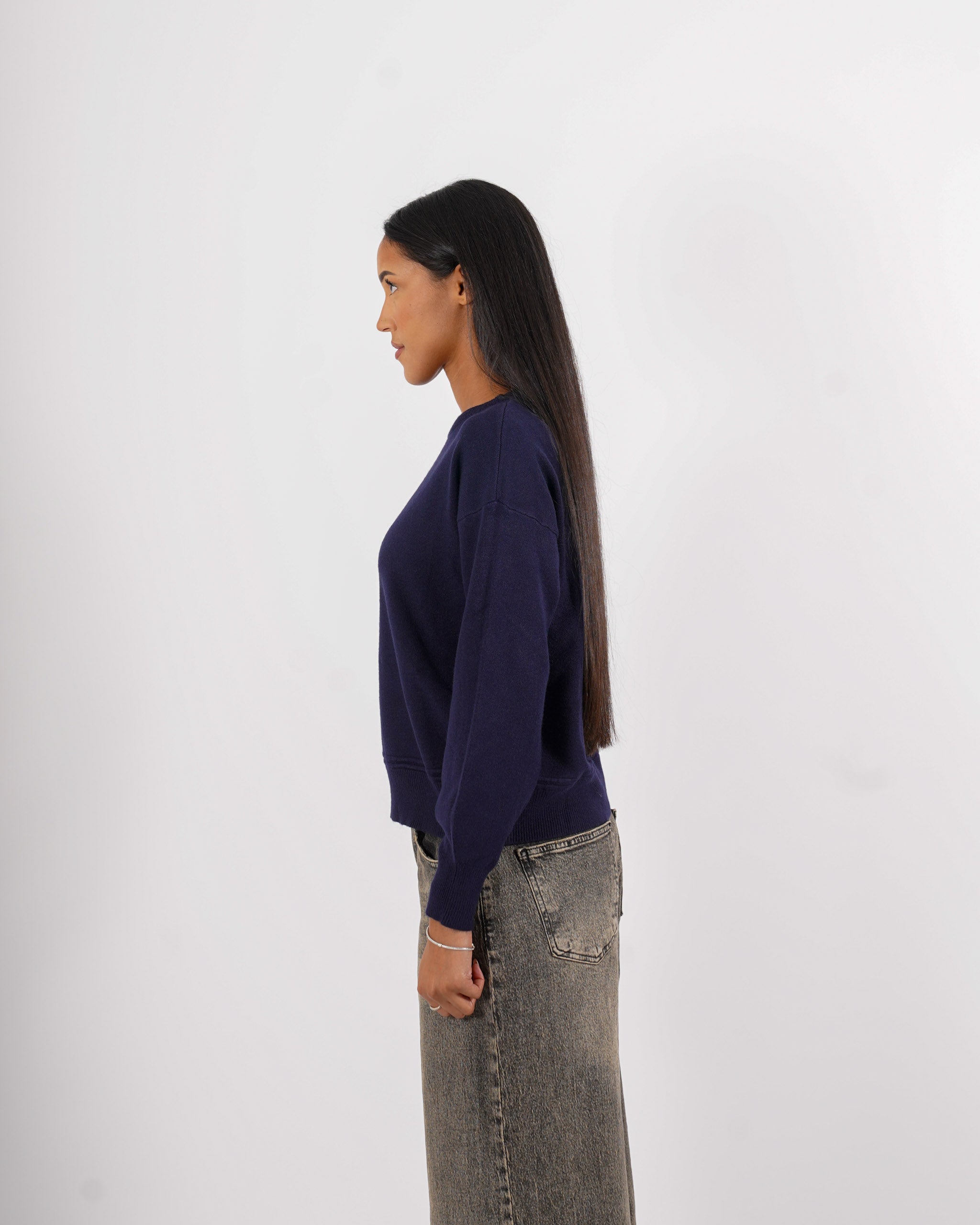 Maglia girocollo in mano viscosa - Silvestra