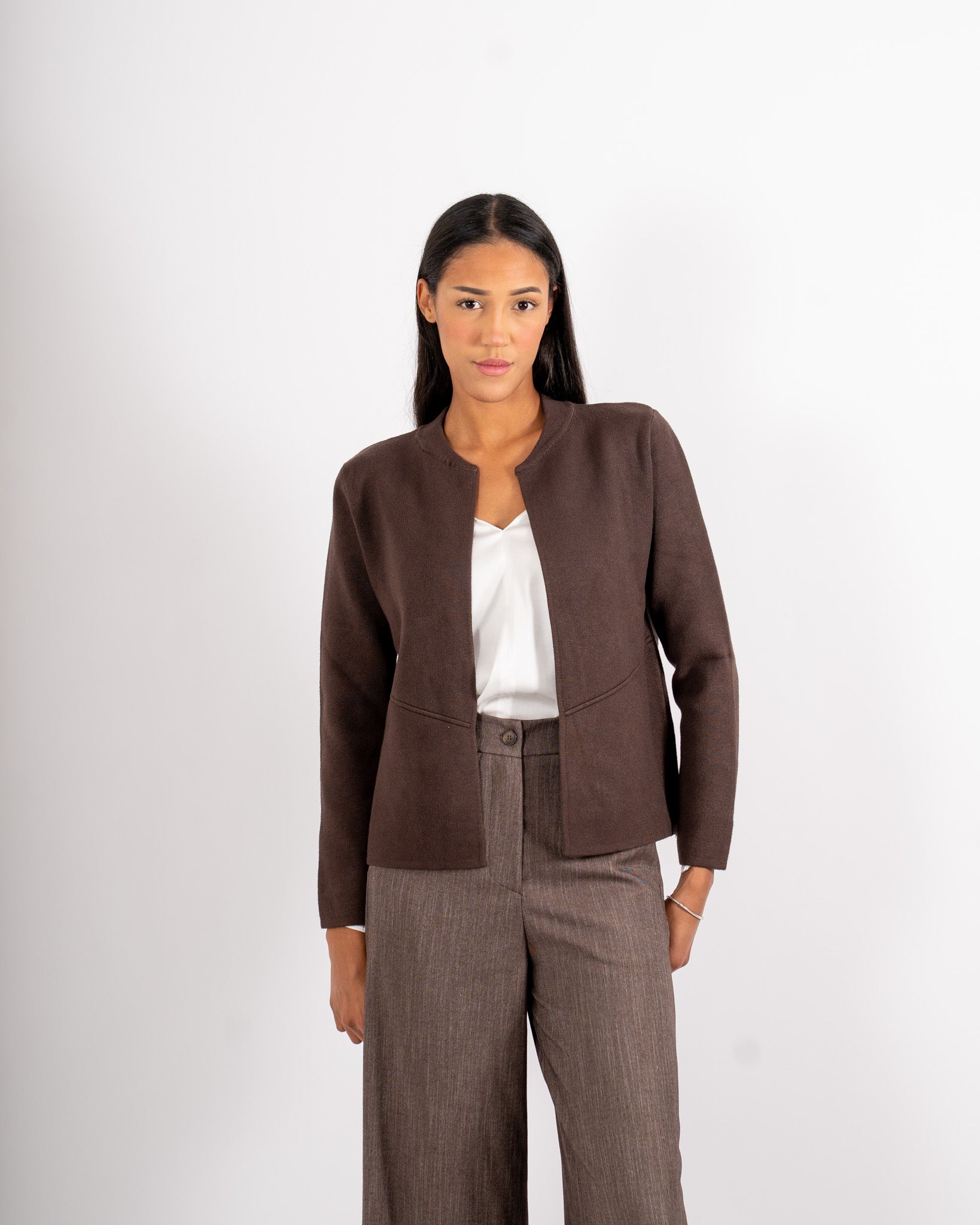 Cardigan aperto senza bottoni in mano lana - Donadel