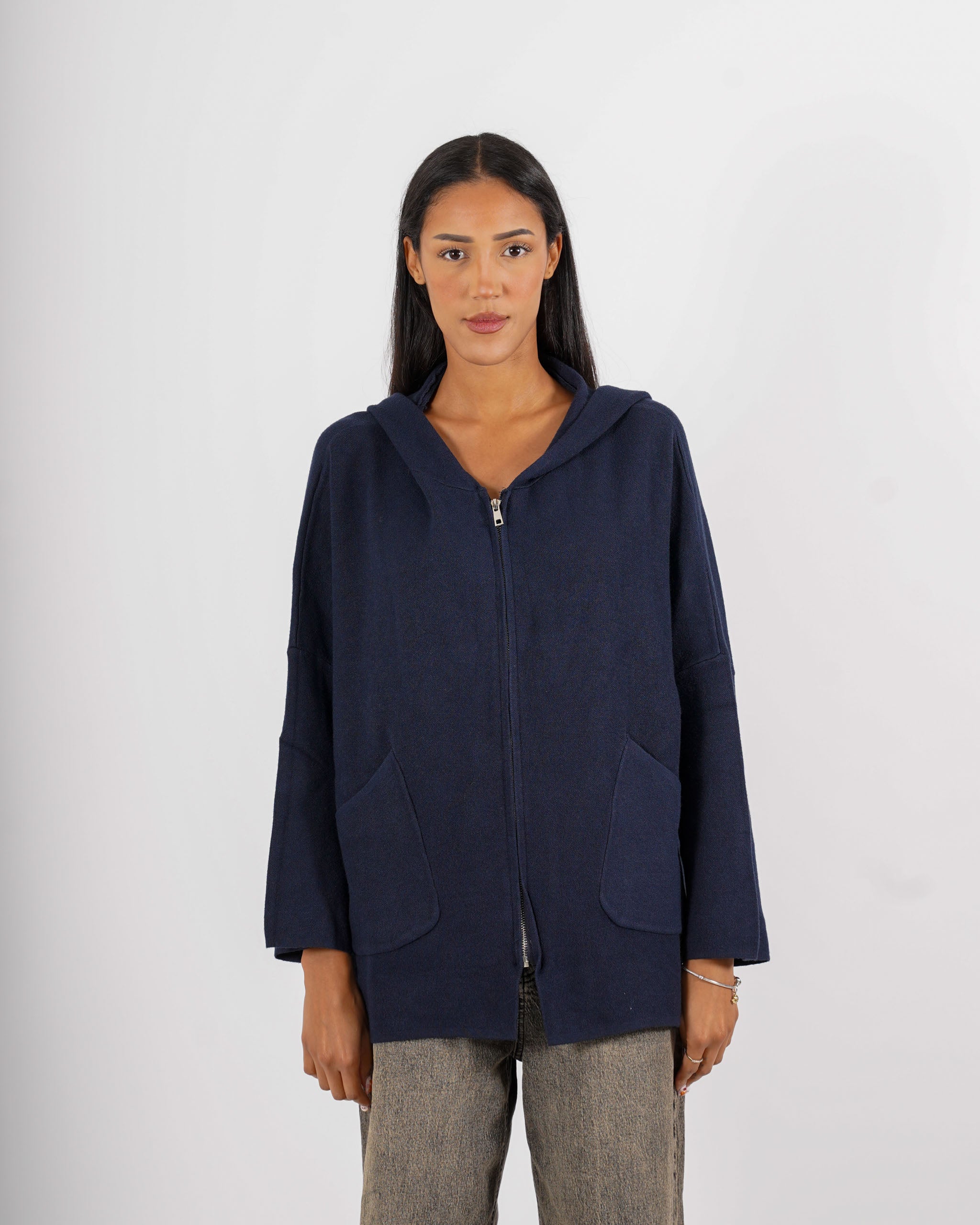 Maglia con zip e cappuccio - Domizzi