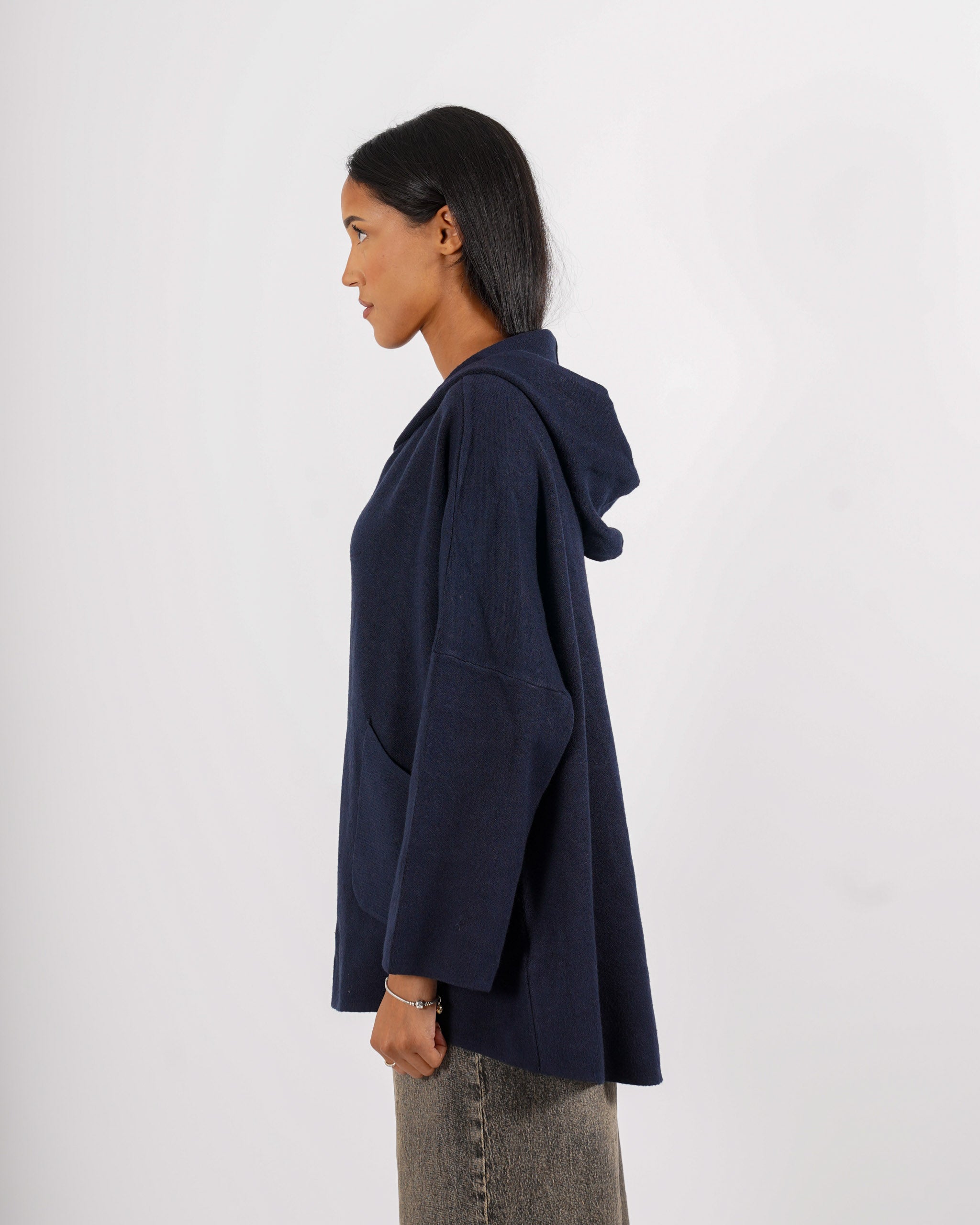 Maglia con zip e cappuccio - Domizzi