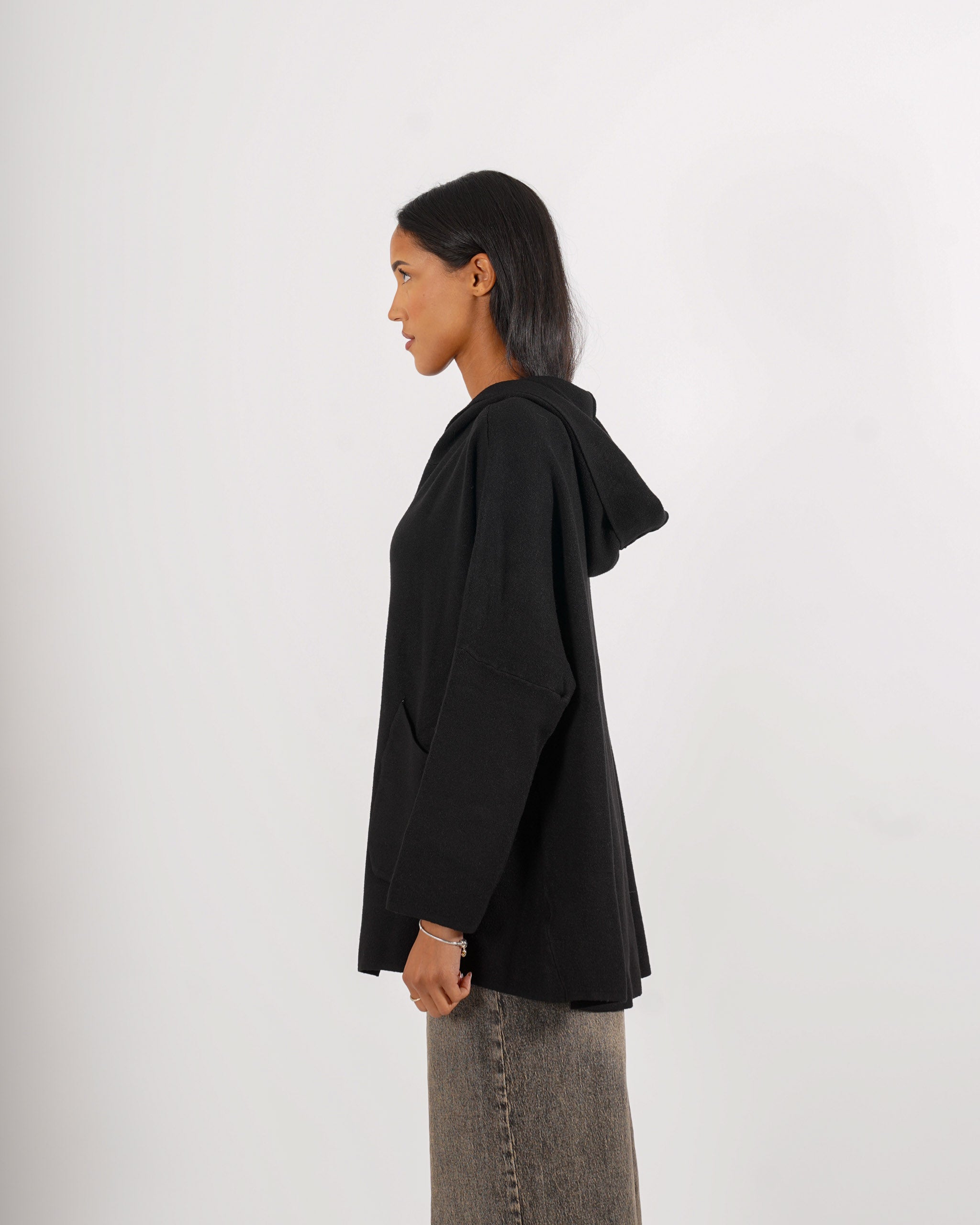 Maglia con zip e cappuccio - Domizzi