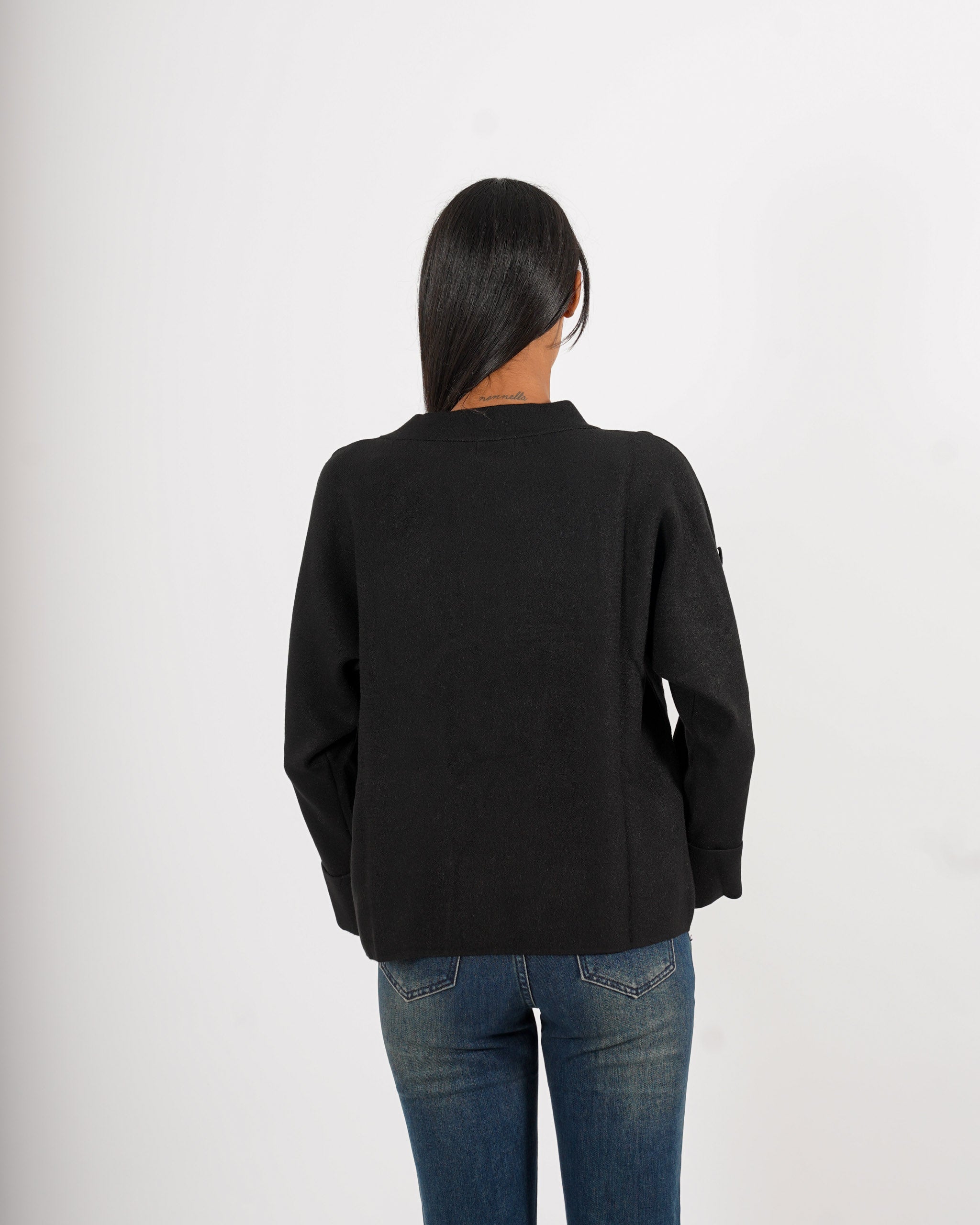 Maglia girocollo con bottoni sulle maniche - Giacoma