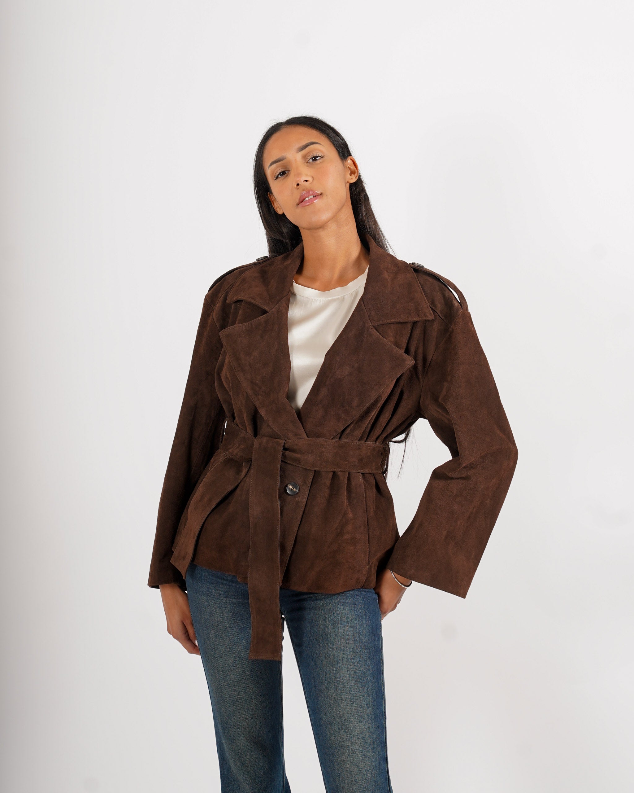 Giacca monopetto in crosta vintage - Ponzia