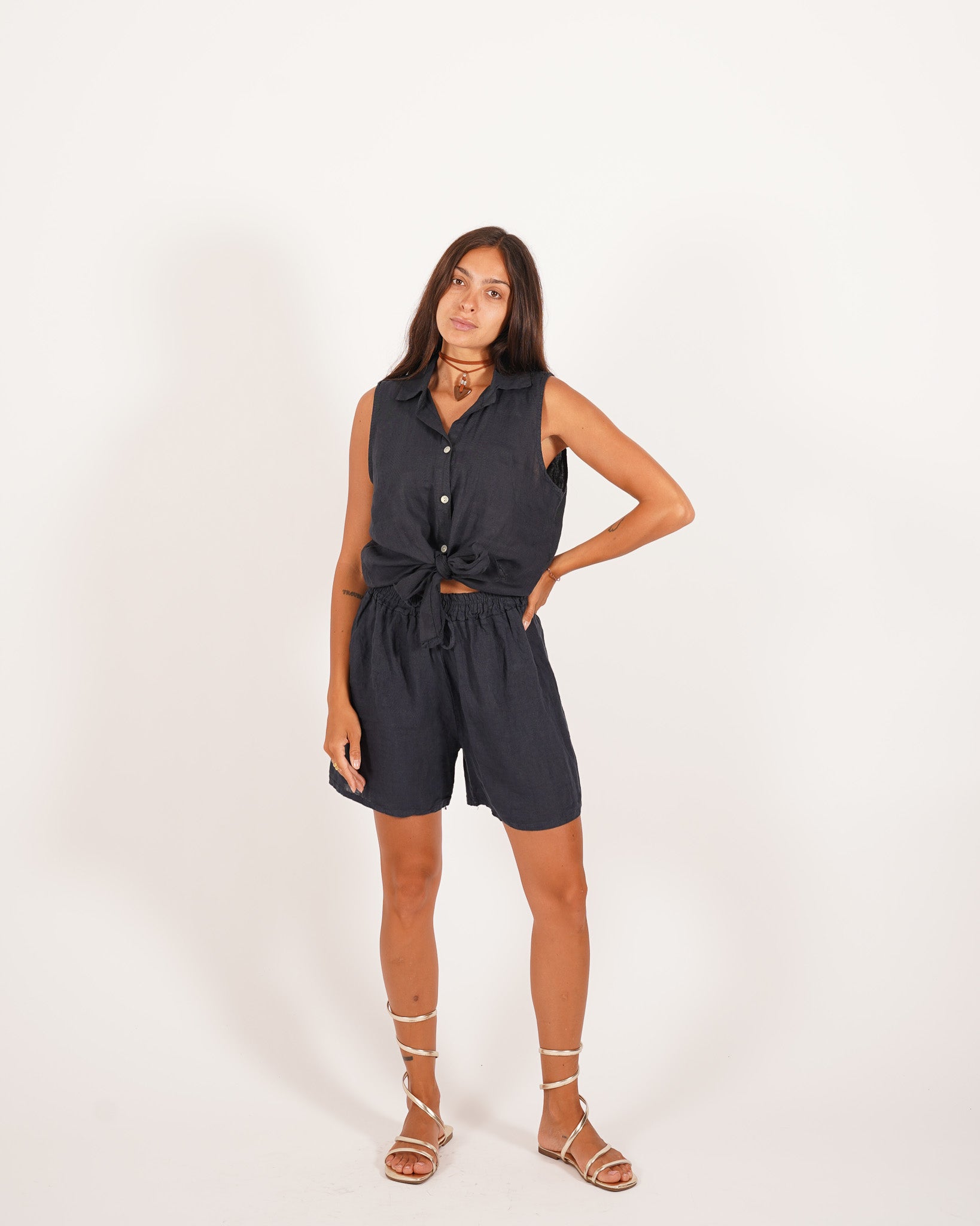 Coordinato camicia con nodo e bermuda - Maldera