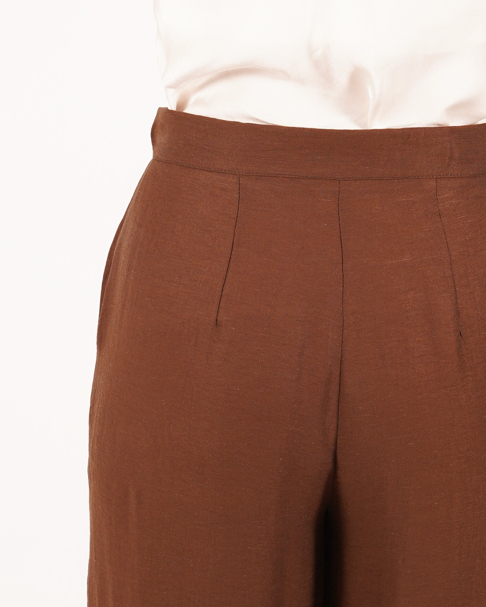 Coordinato in misto lino giacca monopetto e pantaloni - Ludovica