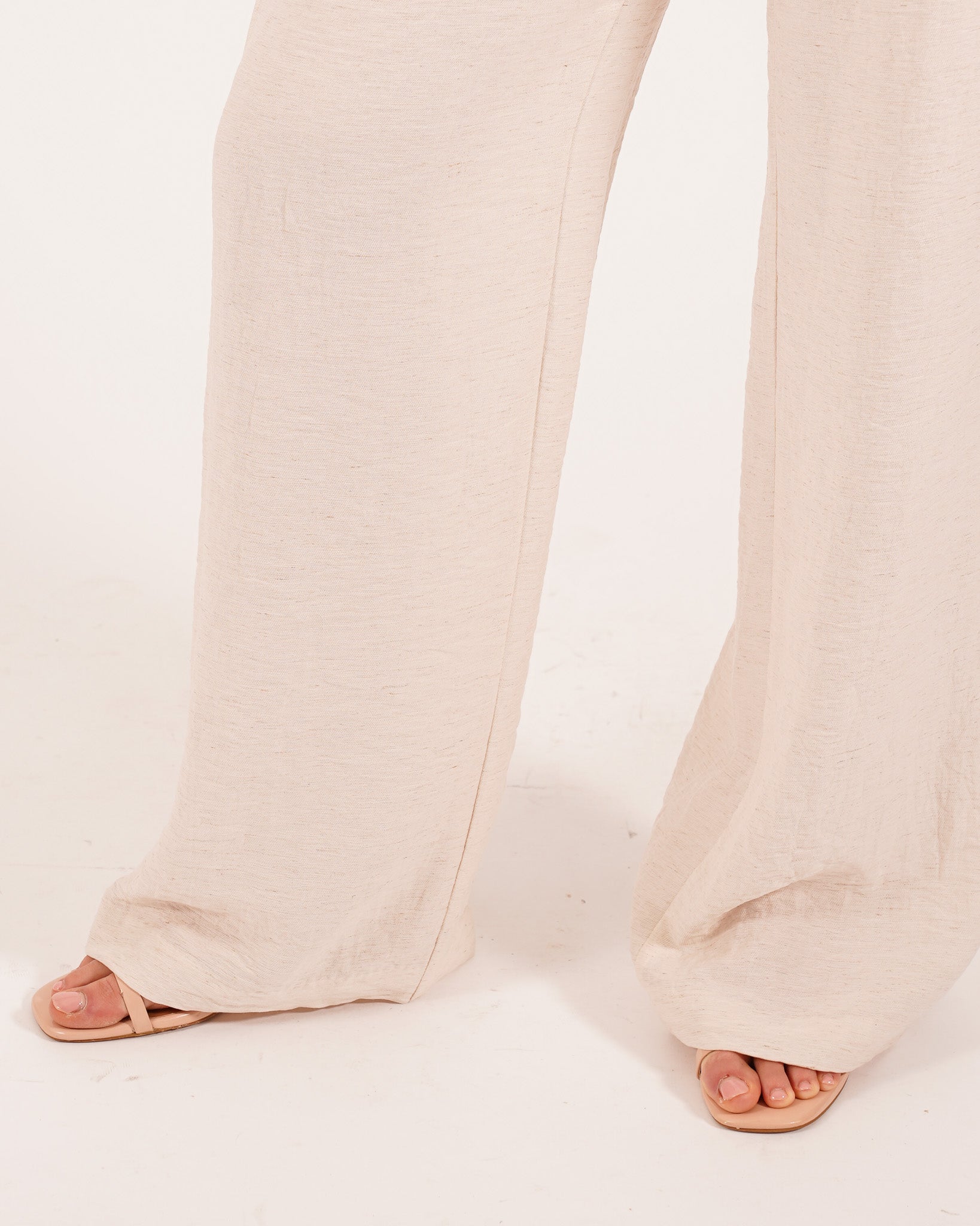 Coordinato in misto lino giacca monopetto e pantaloni - Ludovica
