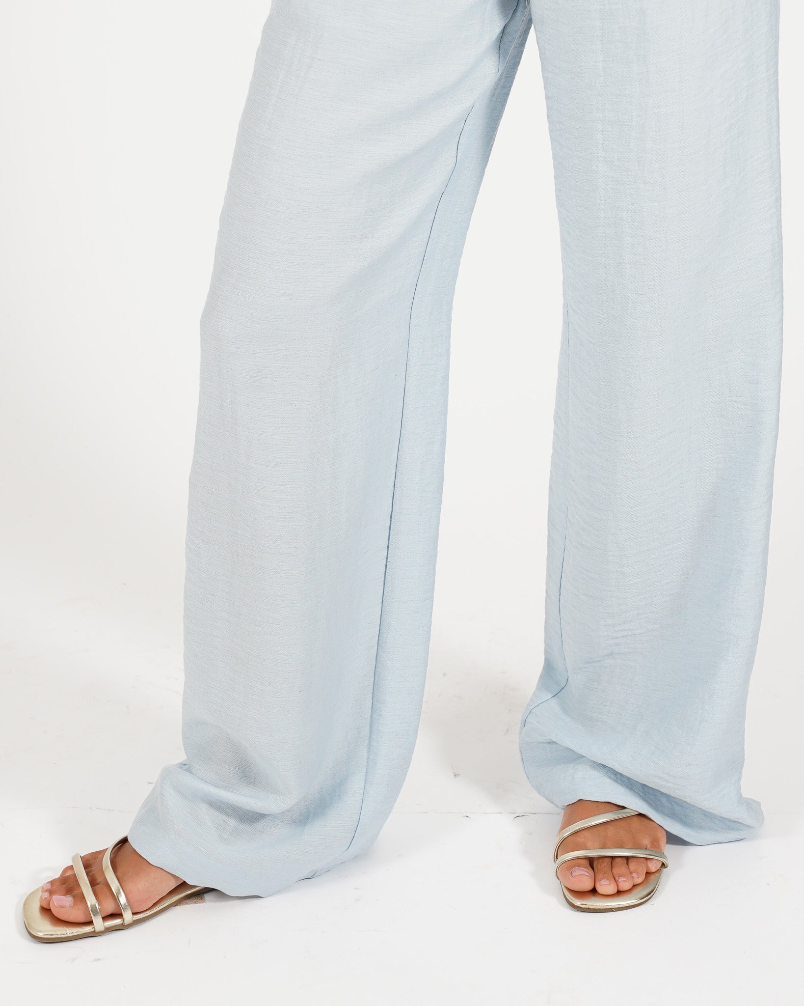 Coordinato gilet lungo pantalone regular fit e collana in pietra - Cecilia