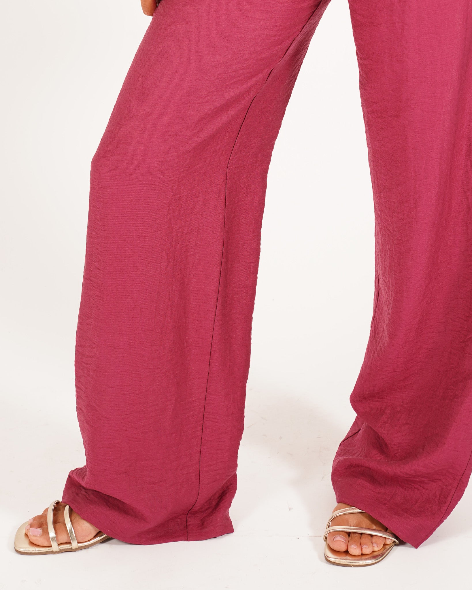 Coordinato gilet lungo pantalone regular fit e collana in pietra - Cecilia