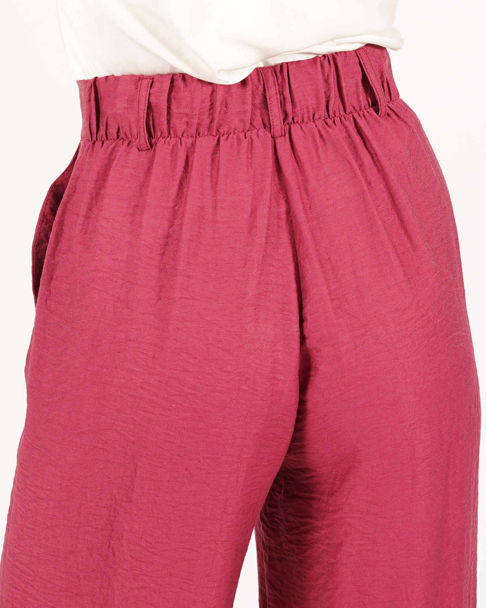 Coordinato gilet lungo pantalone regular fit e collana in pietra - Cecilia