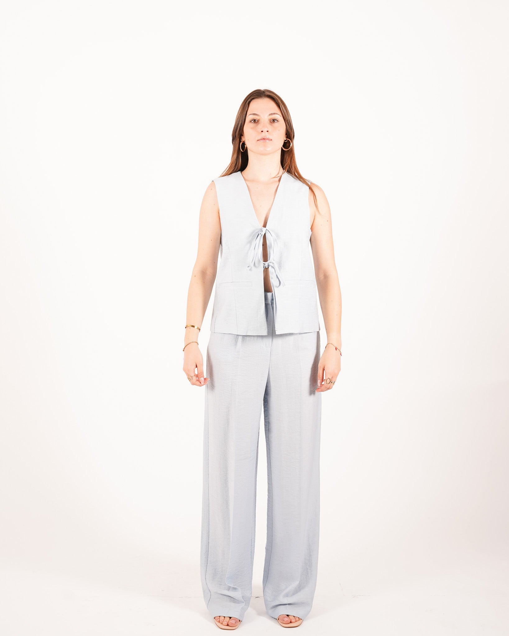 Coordinato gilet monopetto e pantalone regular fit - Gelsomina