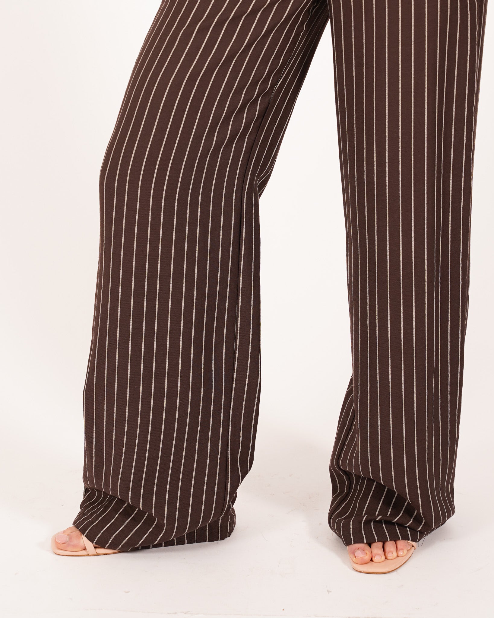Coordinato gessato giacca monopetto e pantaloni regular fit - Daria