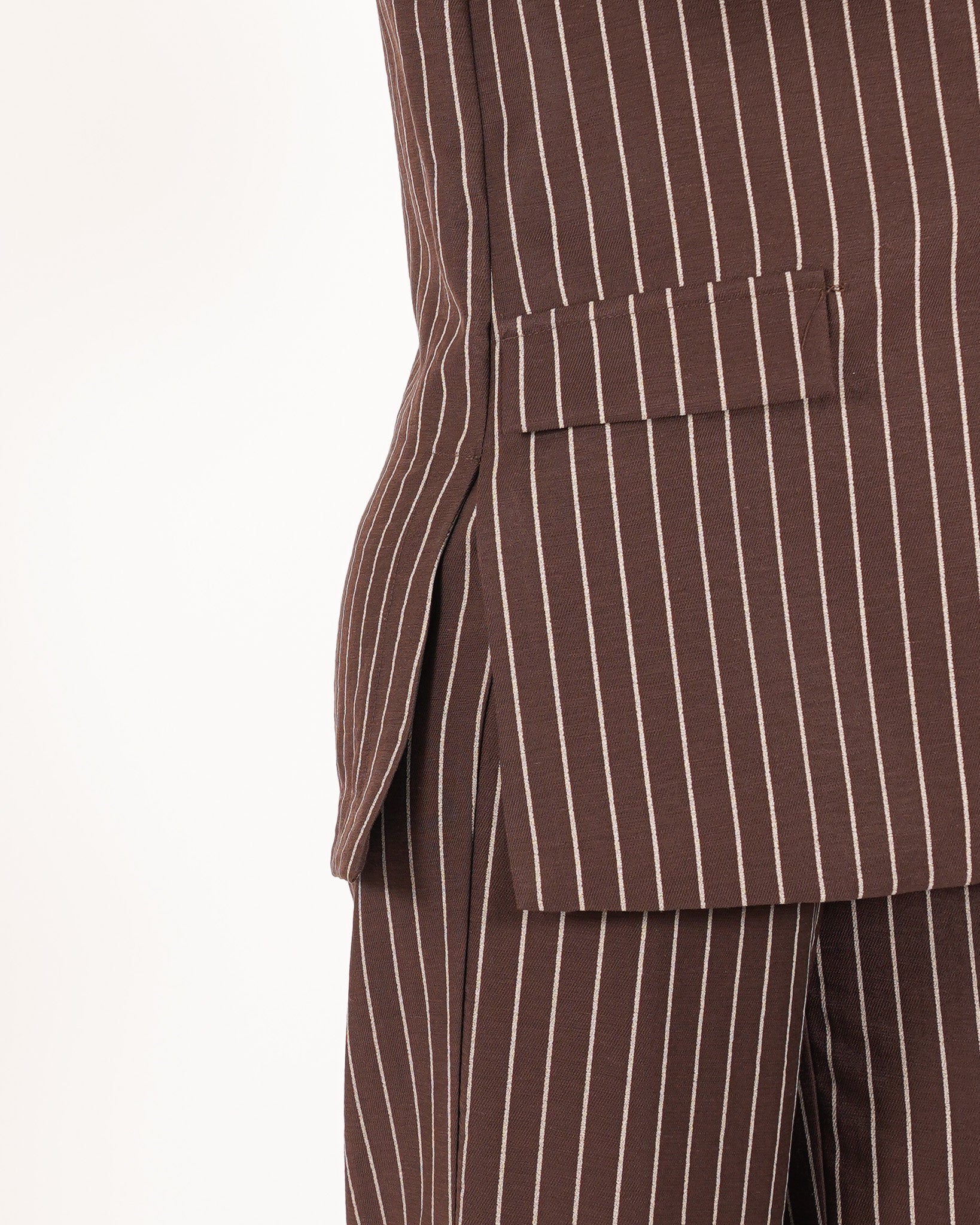 Coordinato gessato giacca monopetto e pantaloni regular fit - Daria
