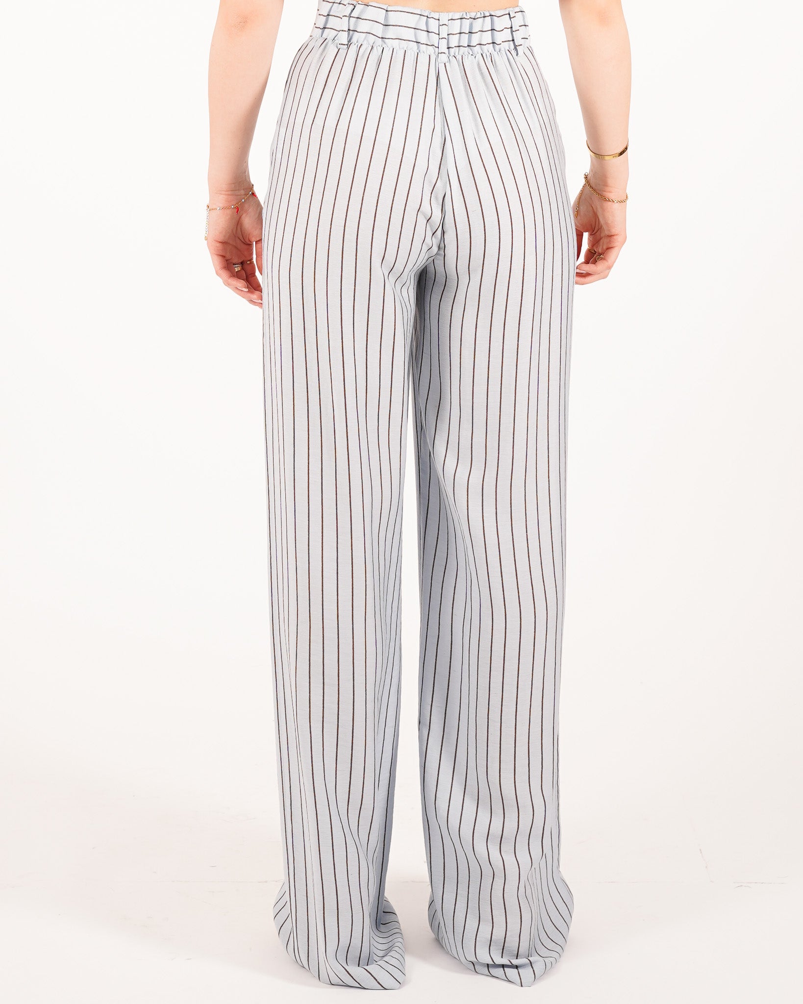 Coordinato gessato giacca monopetto e pantaloni regular fit - Daria
