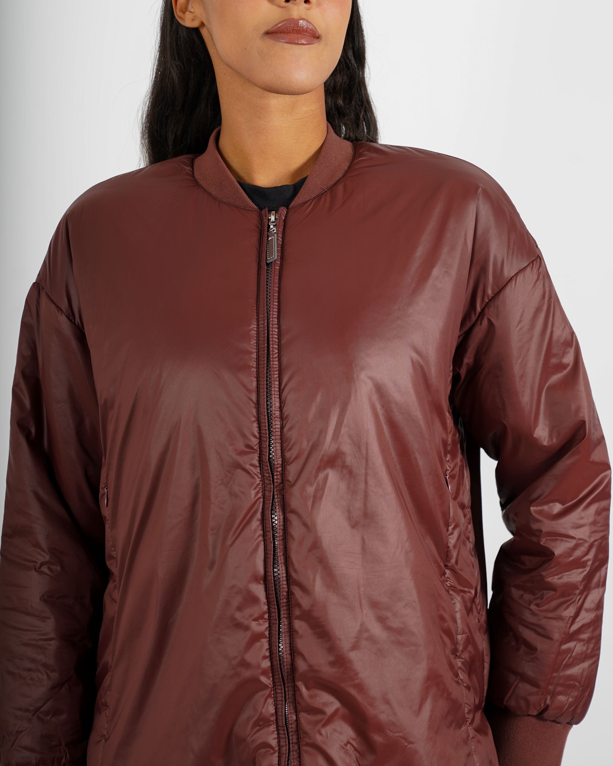 Bomber liscio con zip - Albina