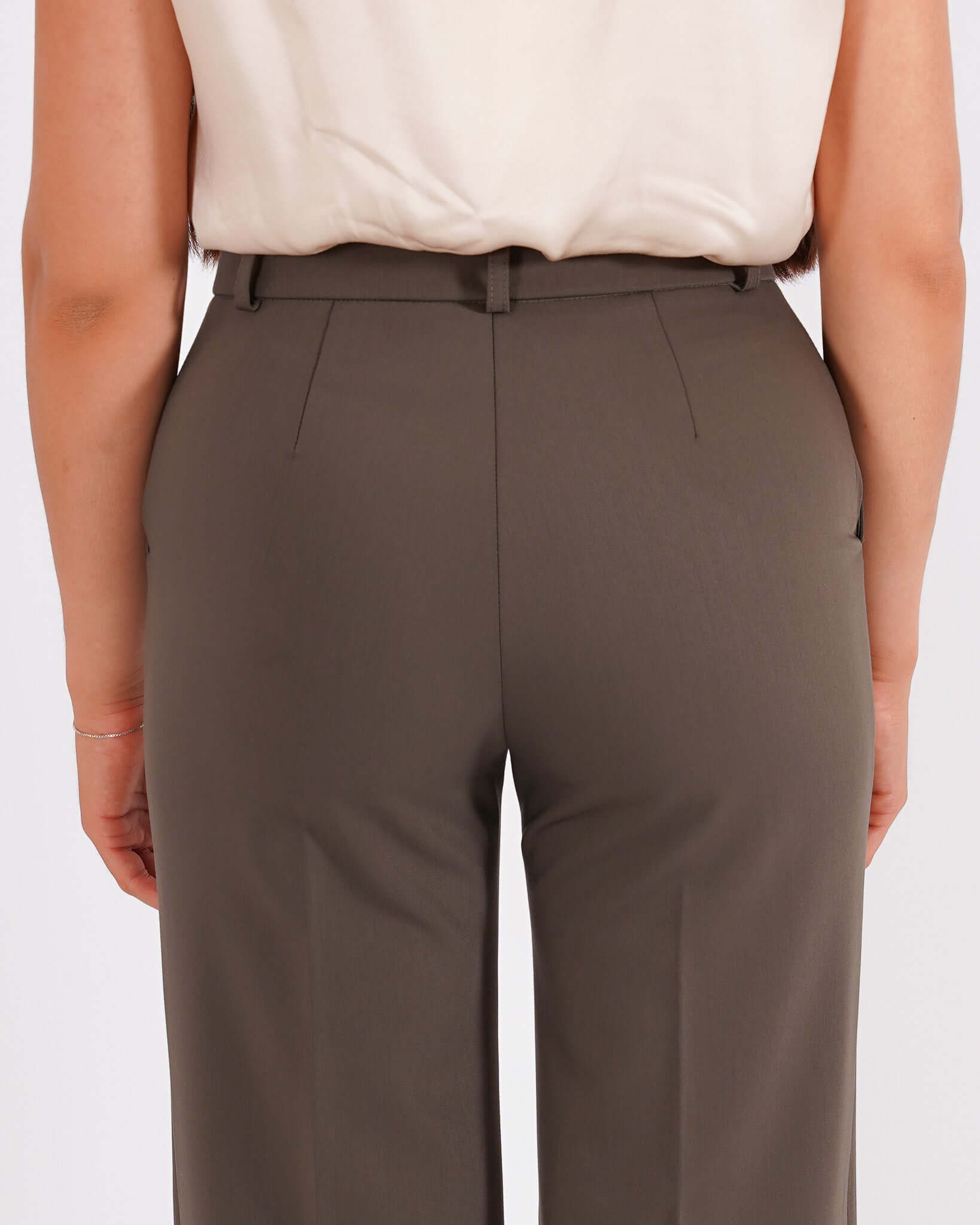 Pantaloni palazzo a vita alta in tessuto tecnico - Roberts
